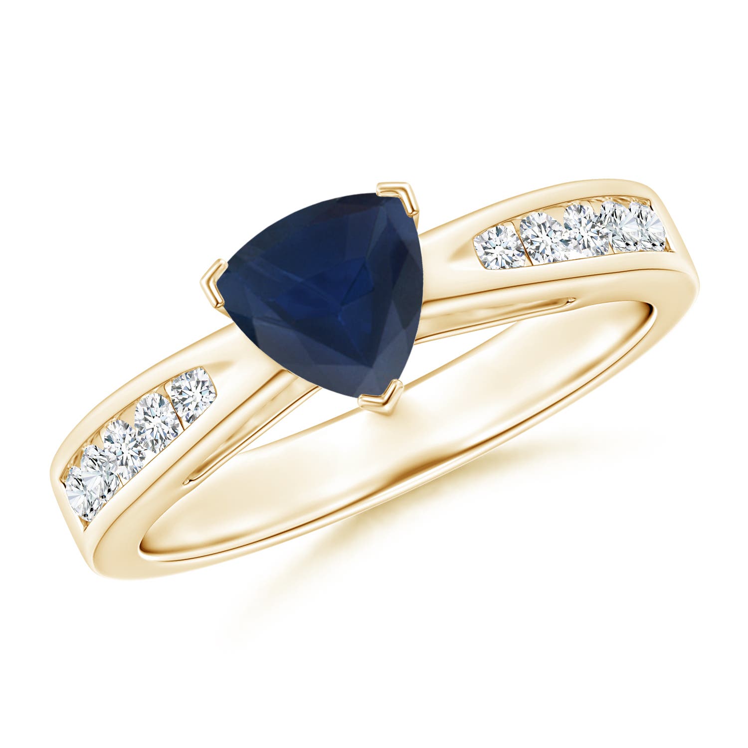 A - Blue Sapphire / 1 CT / 14 KT Yellow Gold