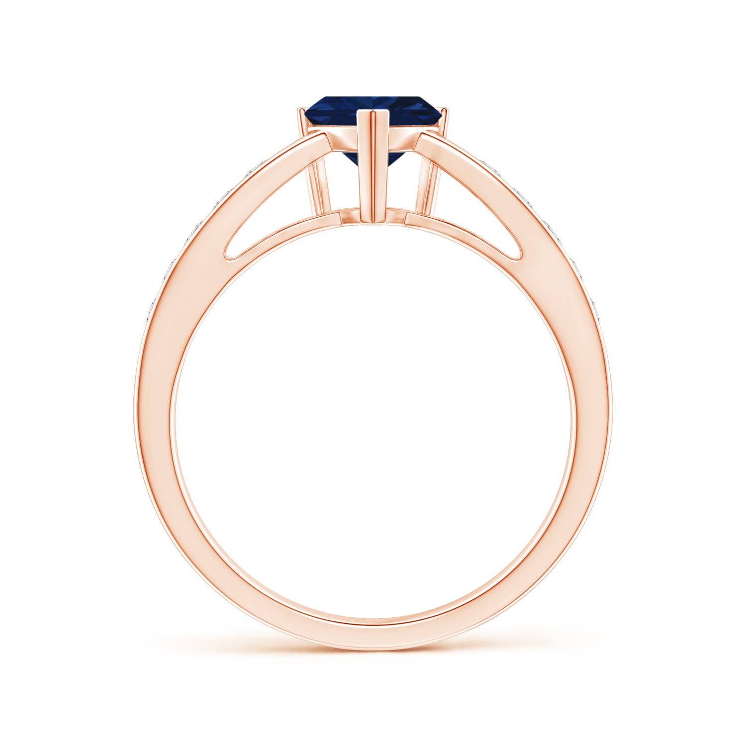 AAA - Blue Sapphire / 1 CT / 14 KT Rose Gold