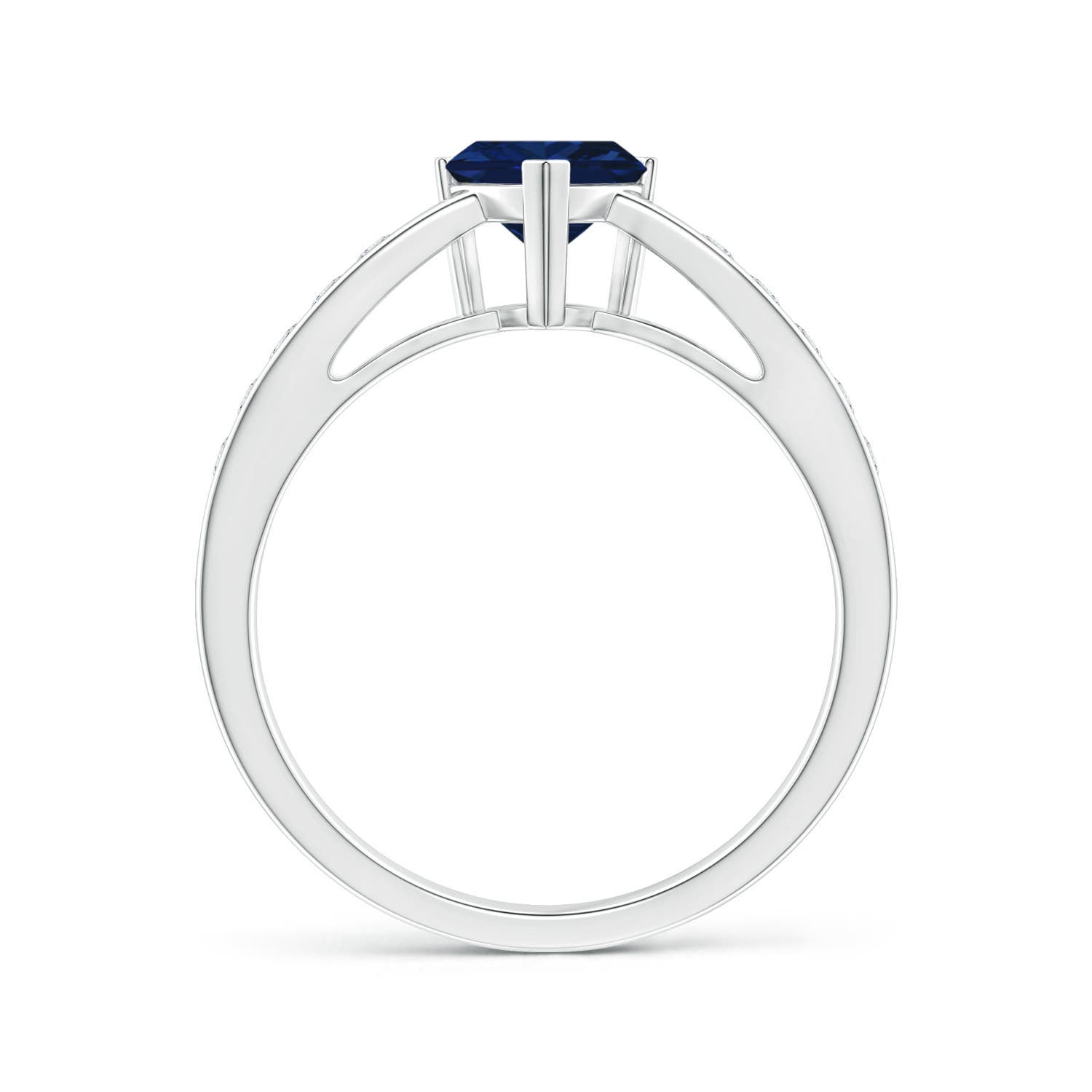 AAA - Blue Sapphire / 1 CT / 14 KT White Gold