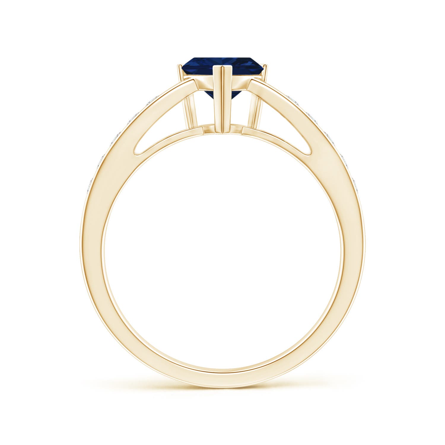 AAA - Blue Sapphire / 1 CT / 14 KT Yellow Gold