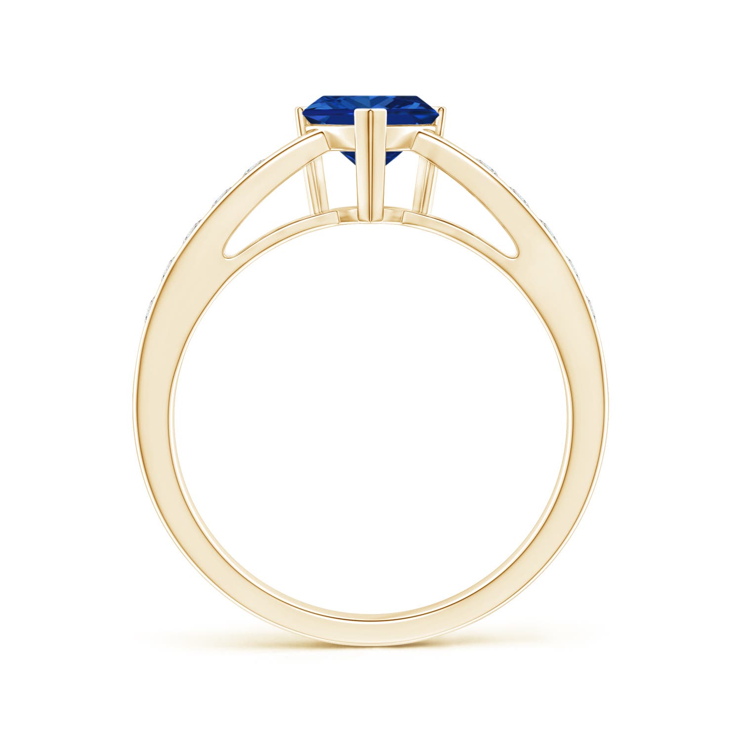 AAAA - Blue Sapphire / 1 CT / 14 KT Yellow Gold