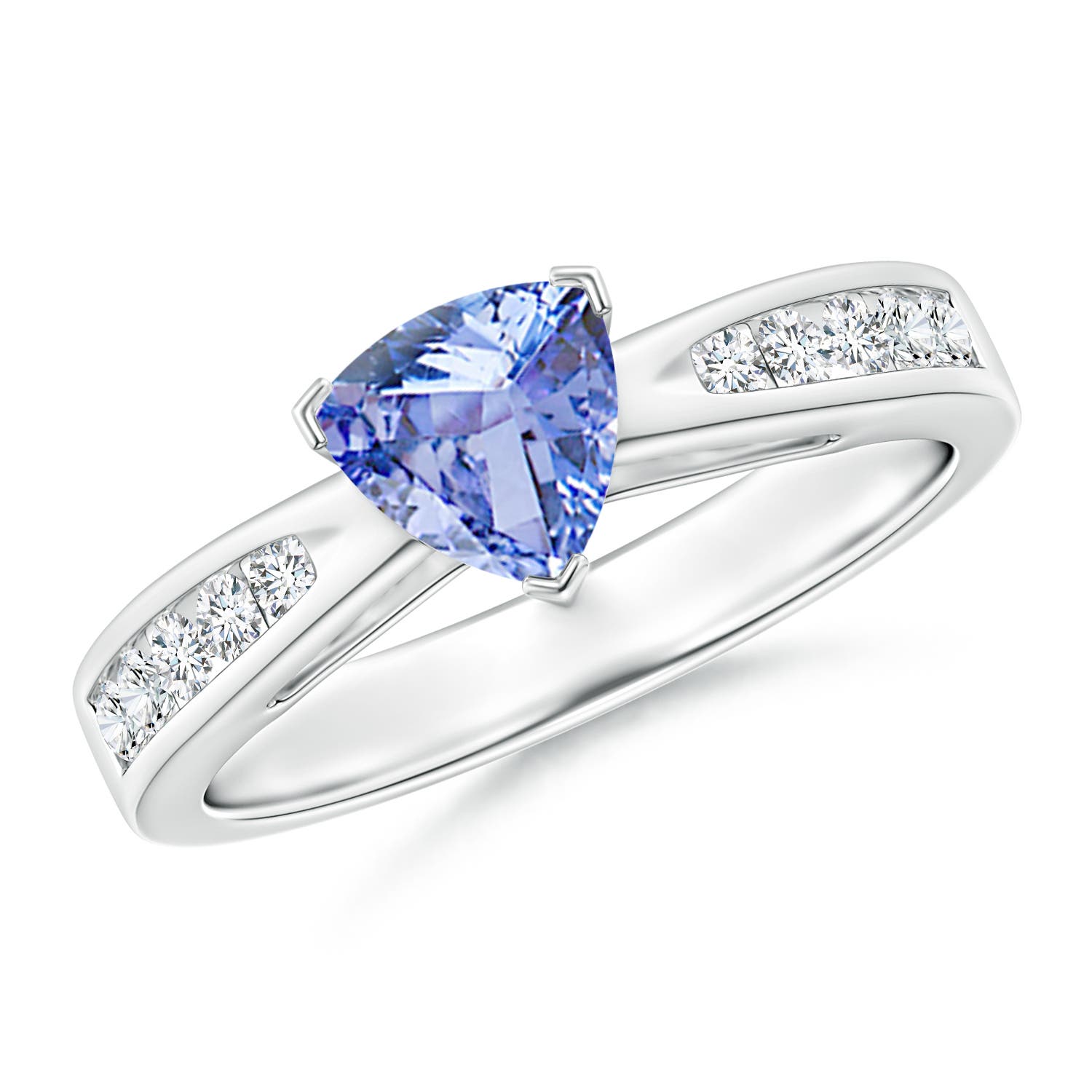 A - Tanzanite / 1 CT / 14 KT White Gold