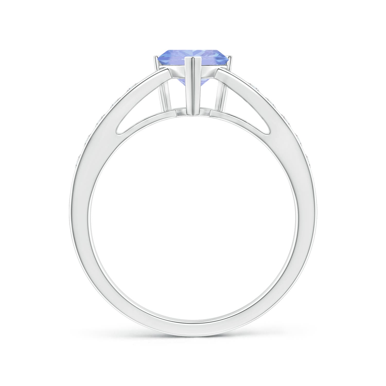 A - Tanzanite / 1 CT / 14 KT White Gold