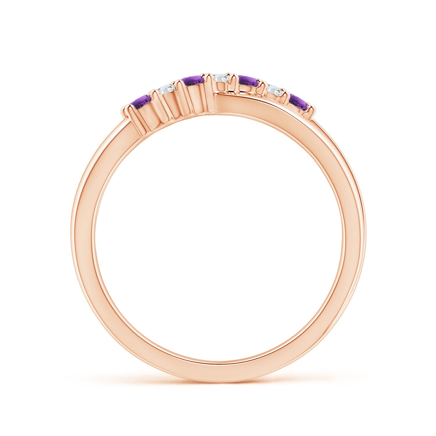 AAA - Amethyst / 0.18 CT / 14 KT Rose Gold