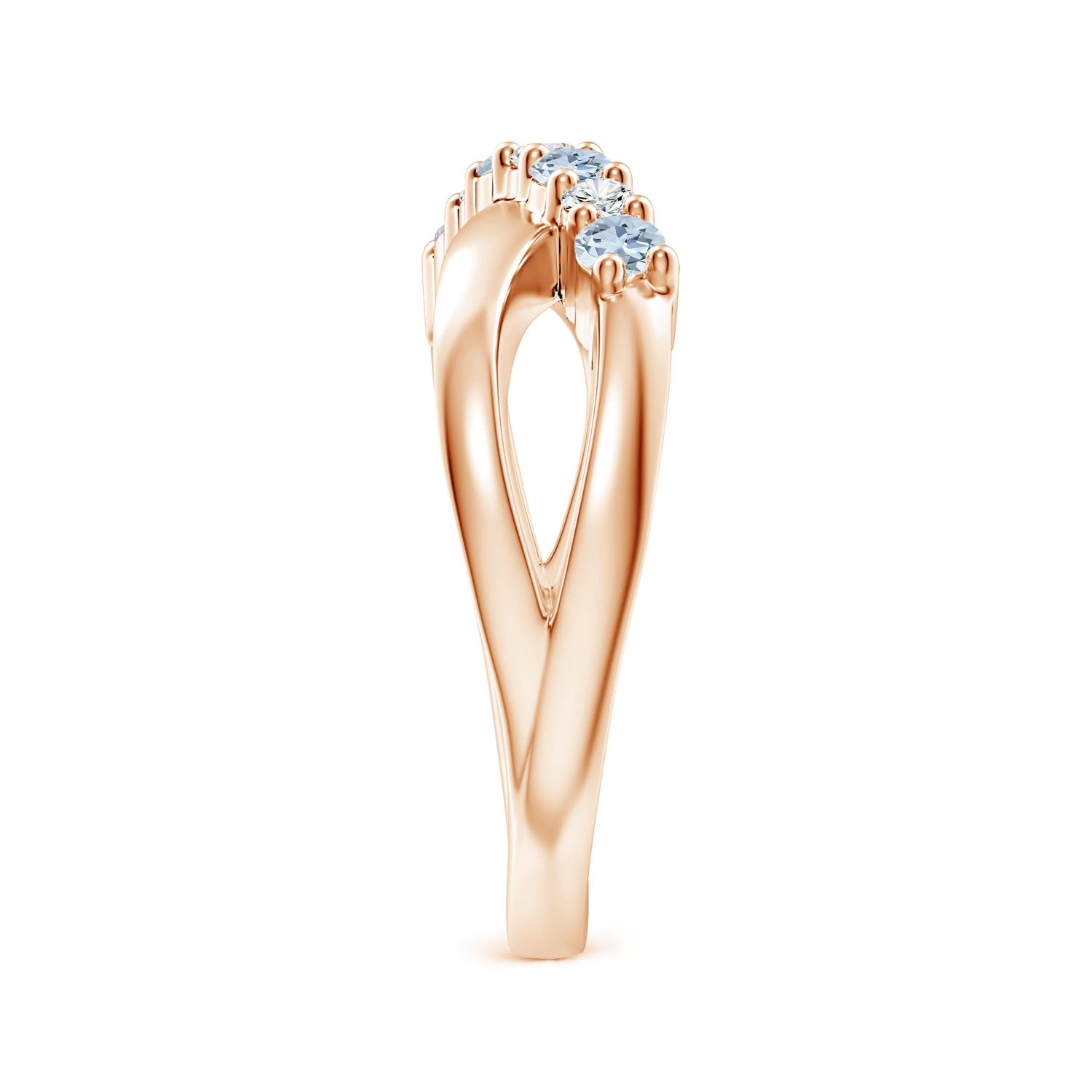 A - Aquamarine / 0.36 CT / 14 KT Rose Gold