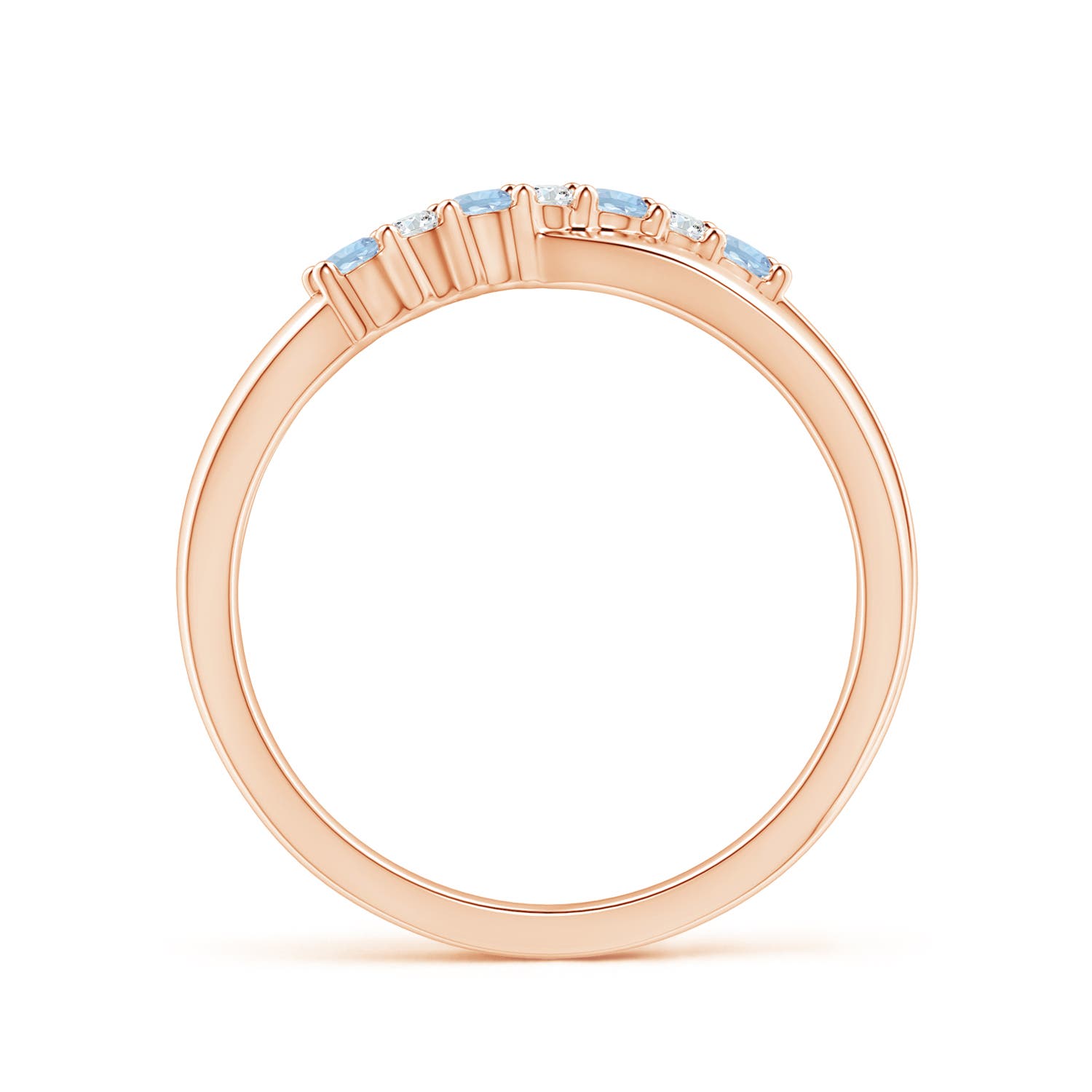 AA - Aquamarine / 0.18 CT / 14 KT Rose Gold