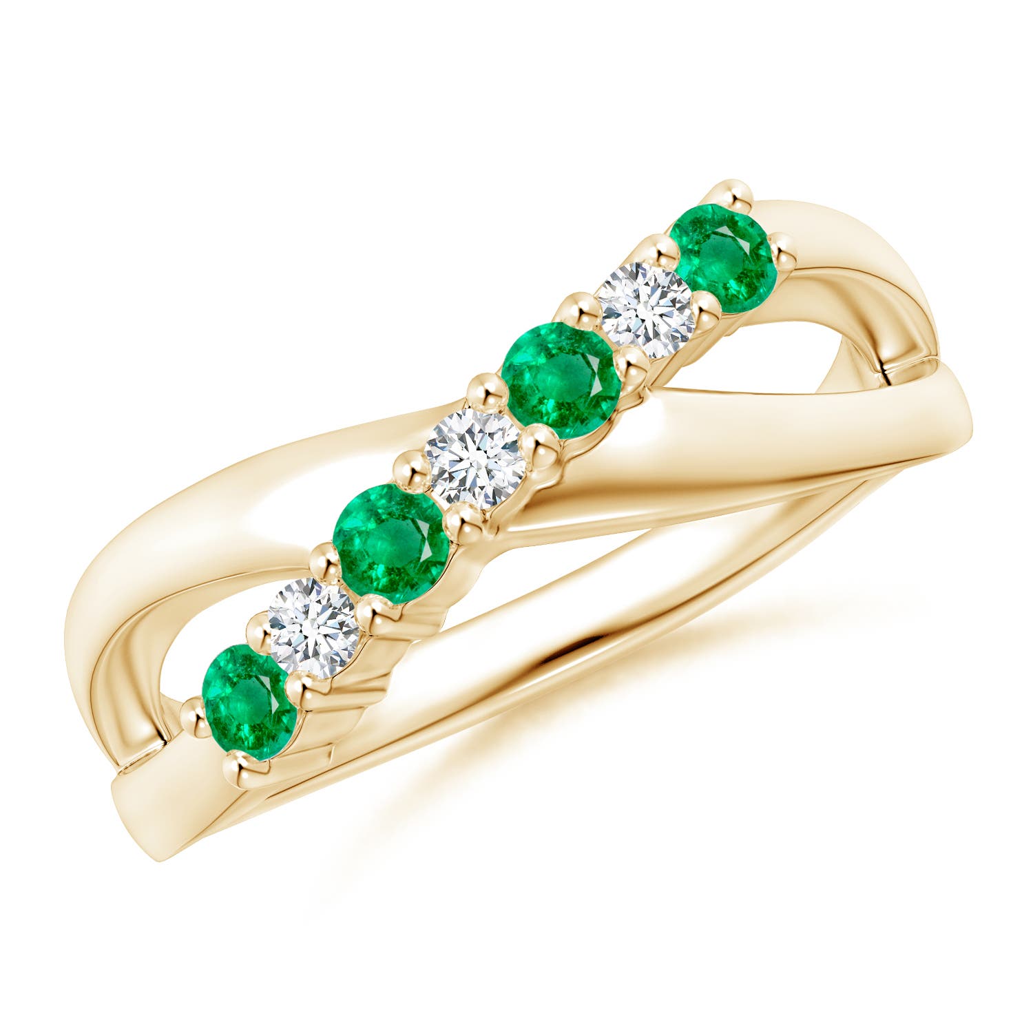 AAA - Emerald / 0.37 CT / 14 KT Yellow Gold