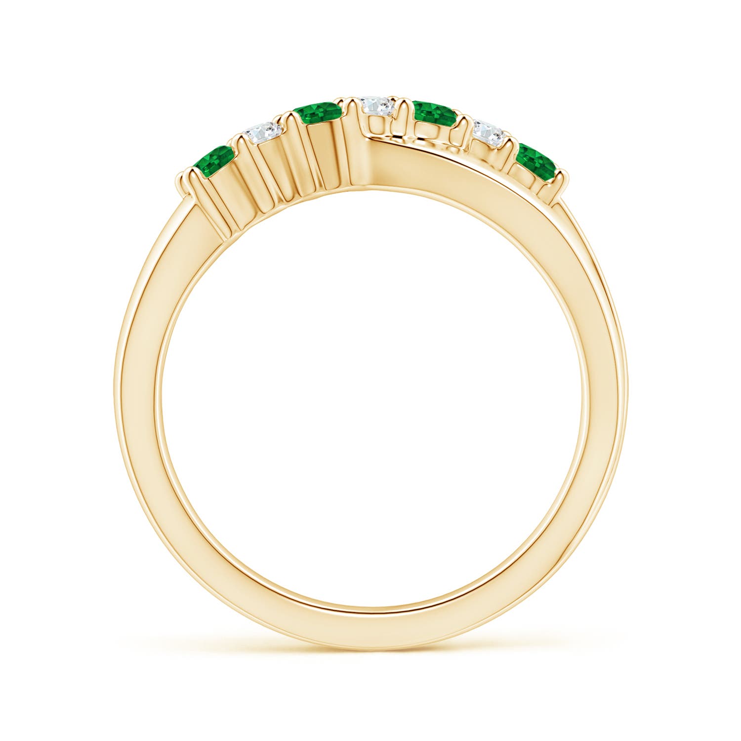 AAAA - Emerald / 0.37 CT / 14 KT Yellow Gold