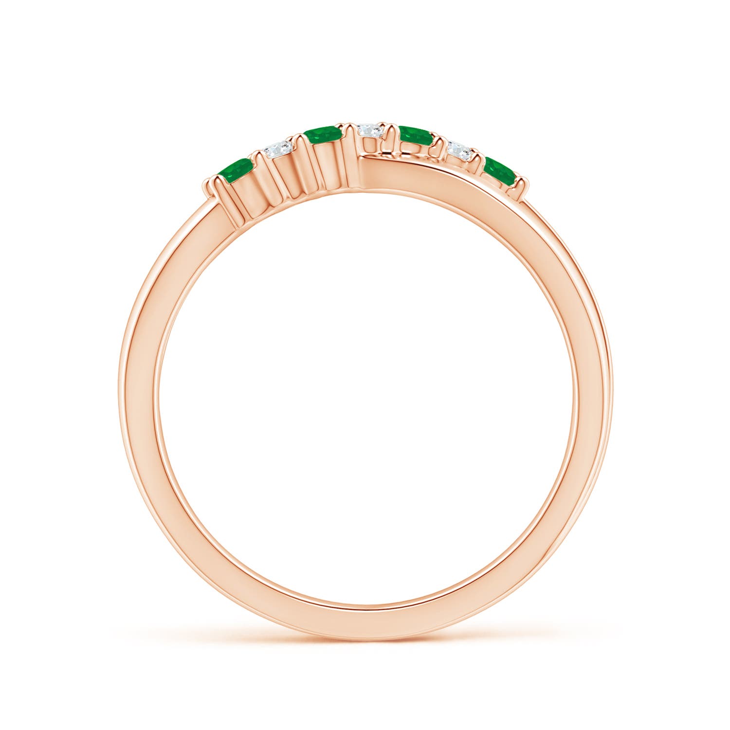 AA - Emerald / 0.24 CT / 14 KT Rose Gold