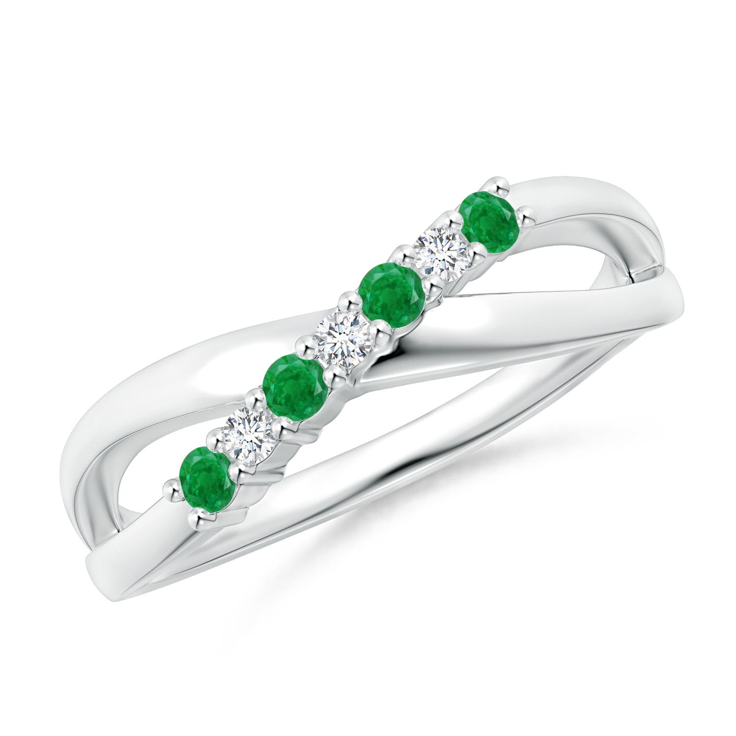 AA - Emerald / 0.24 CT / 14 KT White Gold