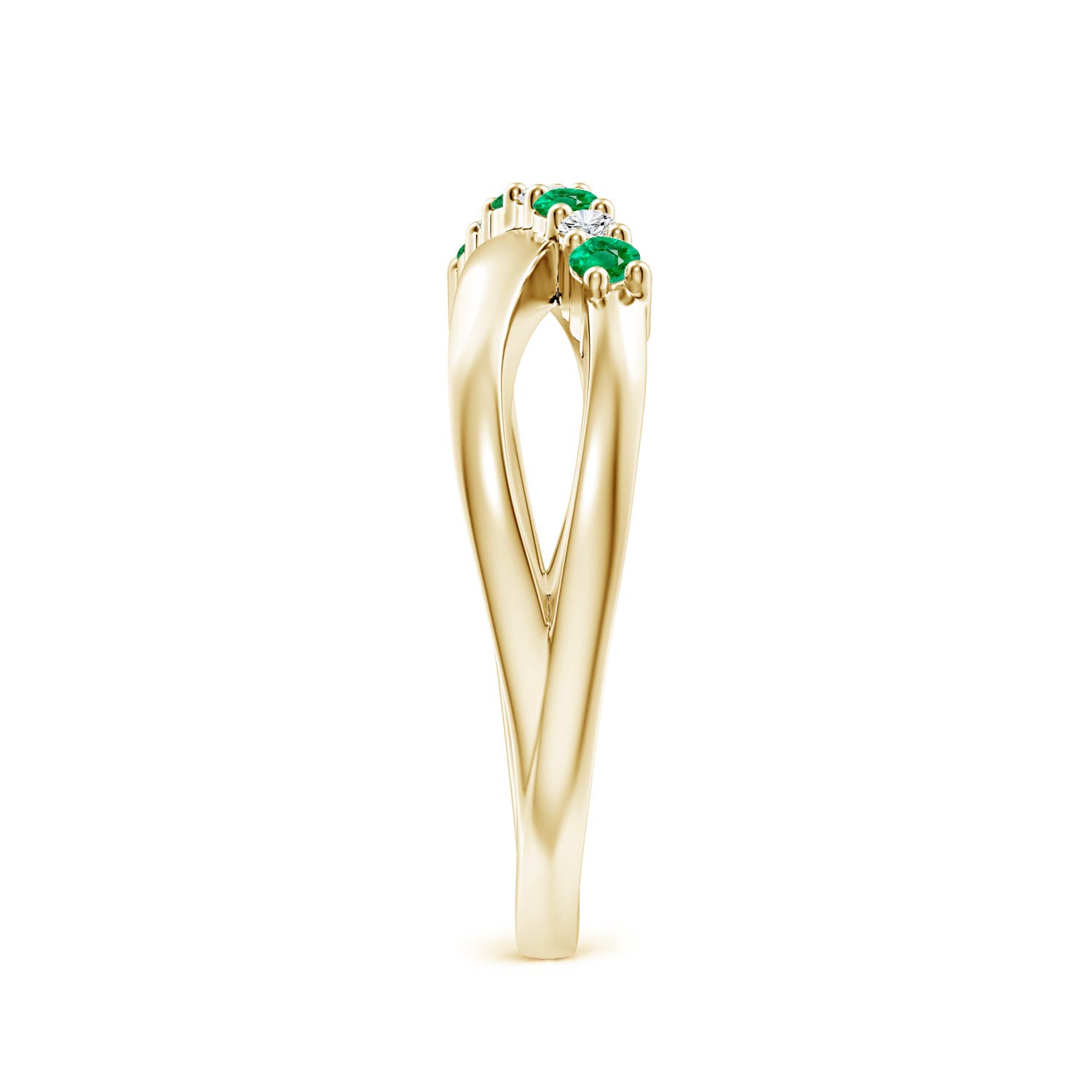 AAA - Emerald / 0.24 CT / 14 KT Yellow Gold