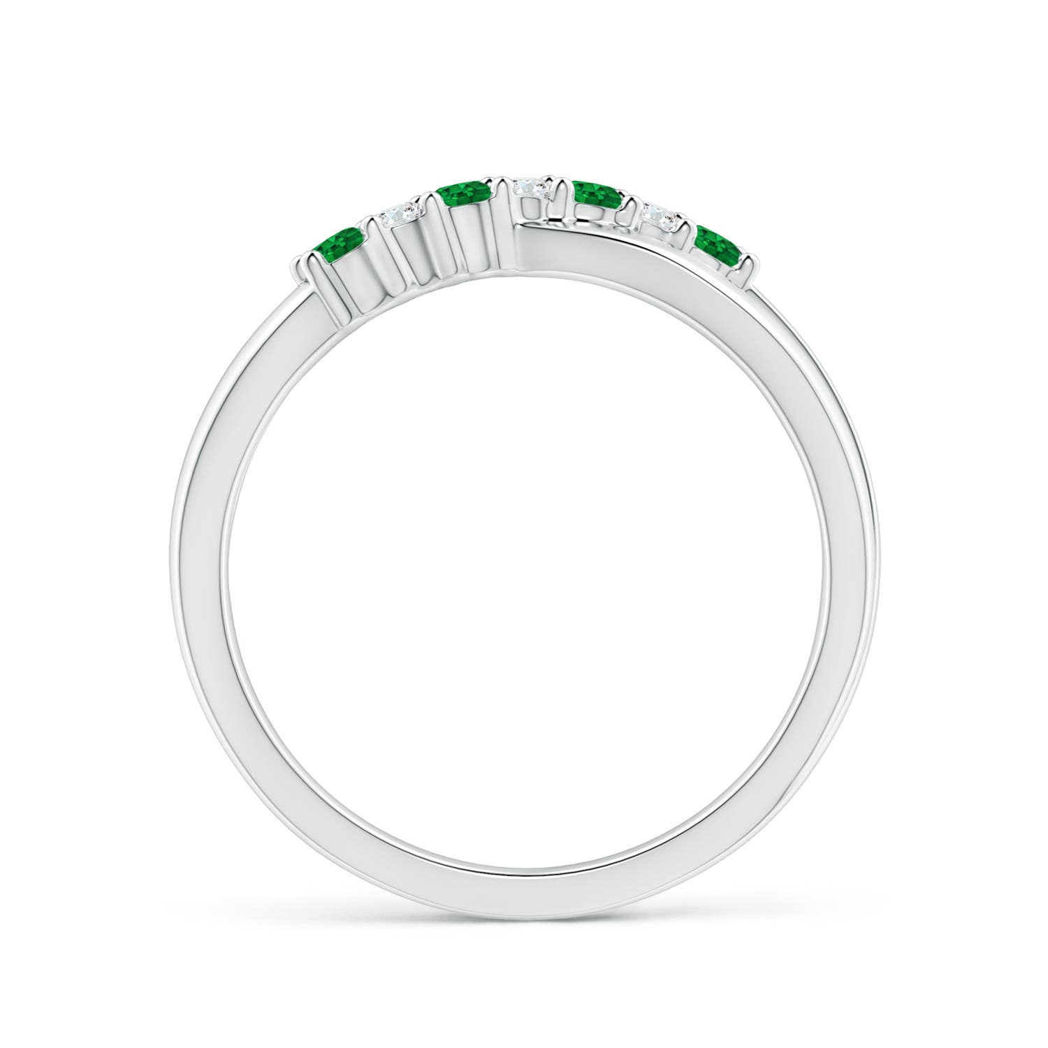 AAAA - Emerald / 0.24 CT / 14 KT White Gold