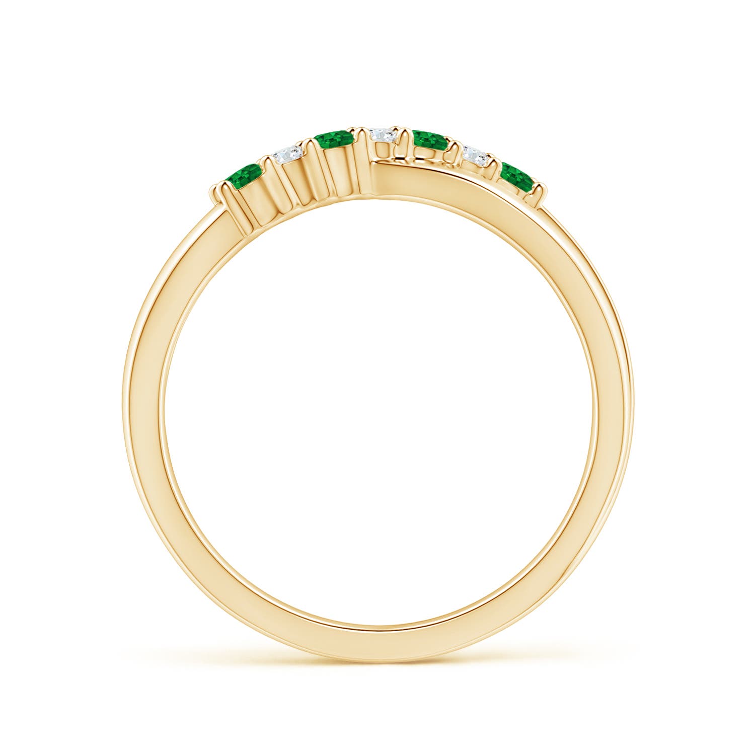 AAAA - Emerald / 0.24 CT / 14 KT Yellow Gold