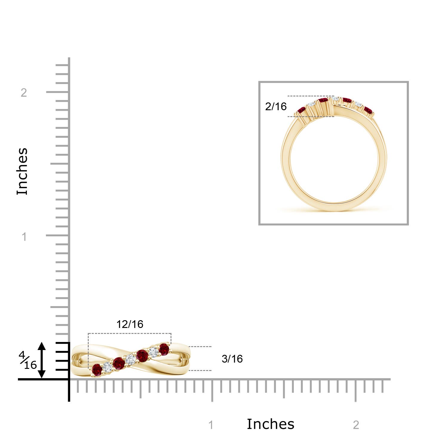 AAA - Garnet / 0.44 CT / 14 KT Yellow Gold