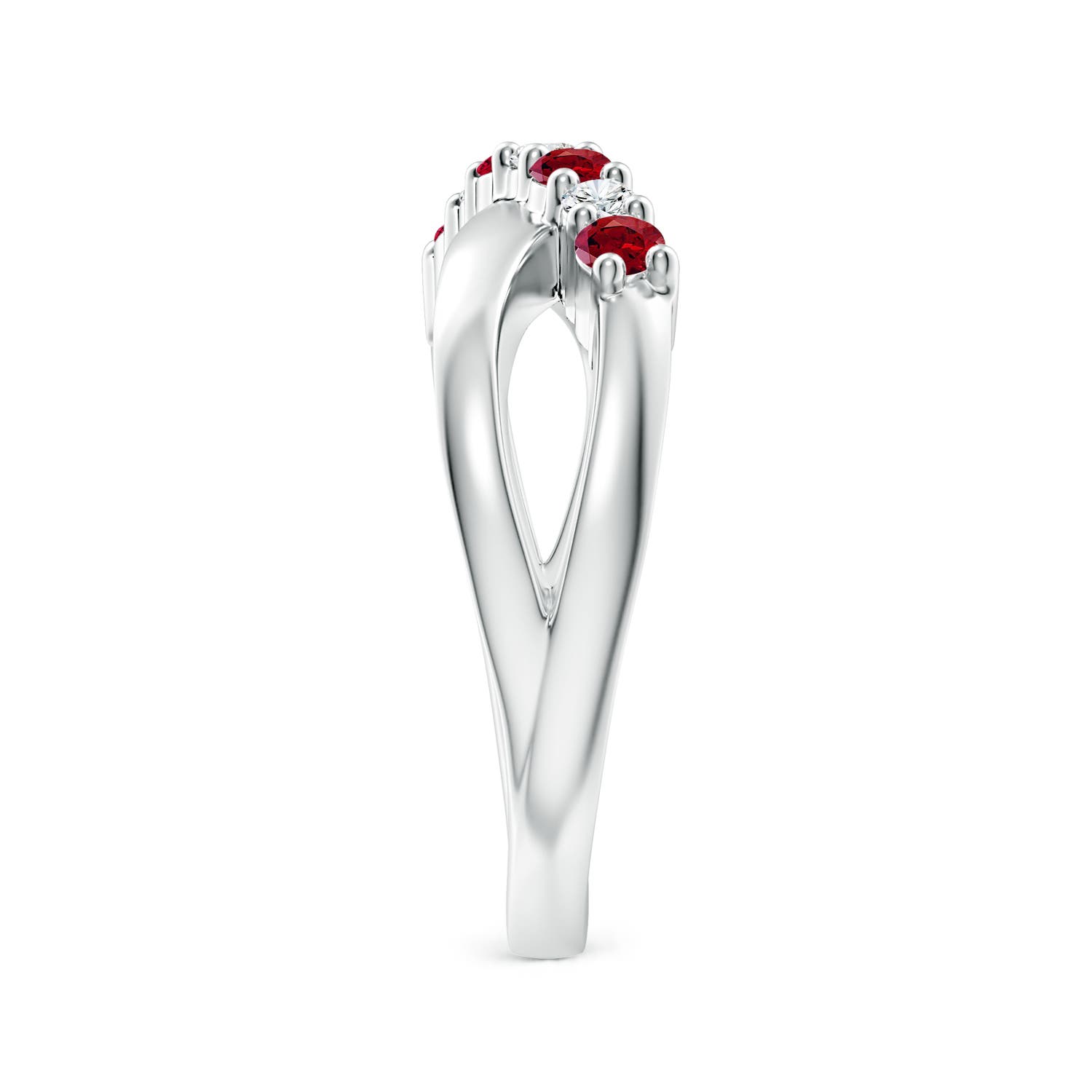 AAAA - Garnet / 0.44 CT / 14 KT White Gold