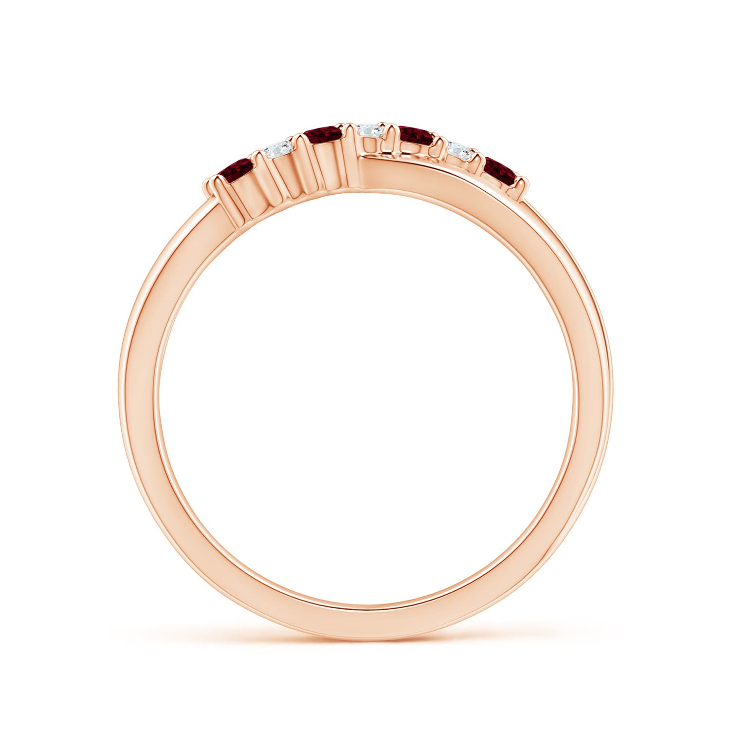 A - Garnet / 0.22 CT / 14 KT Rose Gold