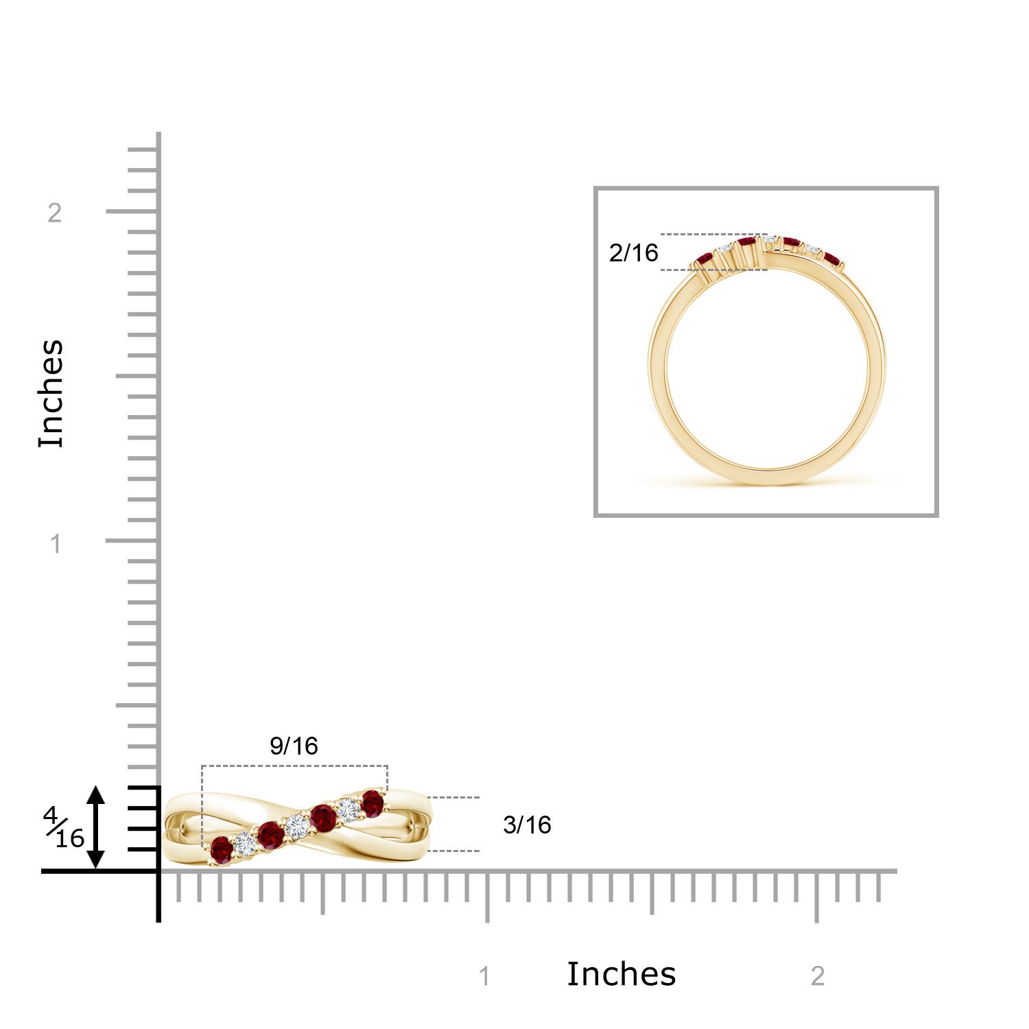 AAA - Garnet / 0.22 CT / 14 KT Yellow Gold