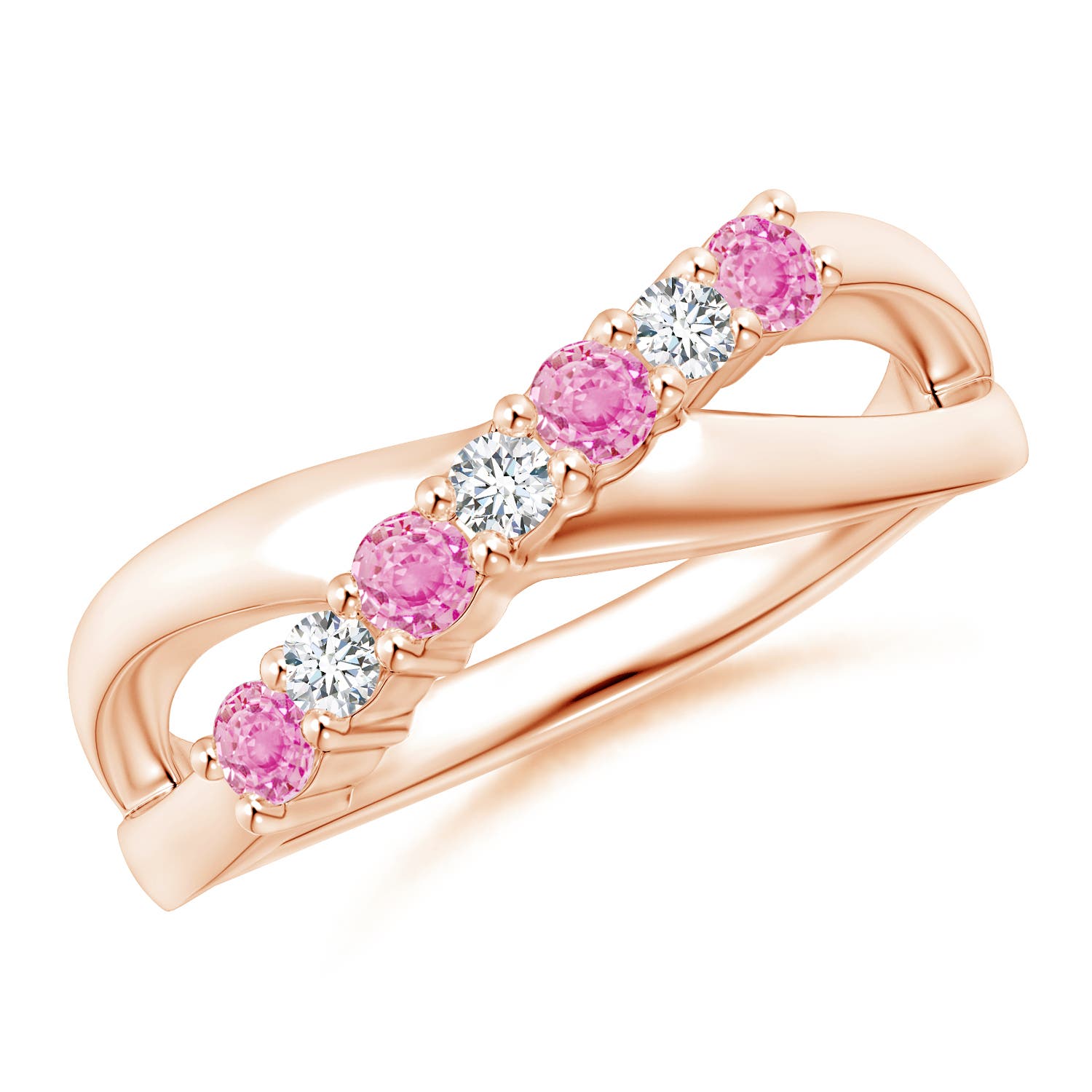 A - Pink Sapphire / 0.46 CT / 14 KT Rose Gold