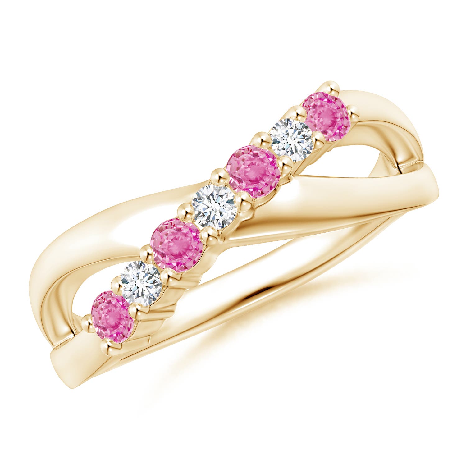 AA - Pink Sapphire / 0.46 CT / 14 KT Yellow Gold