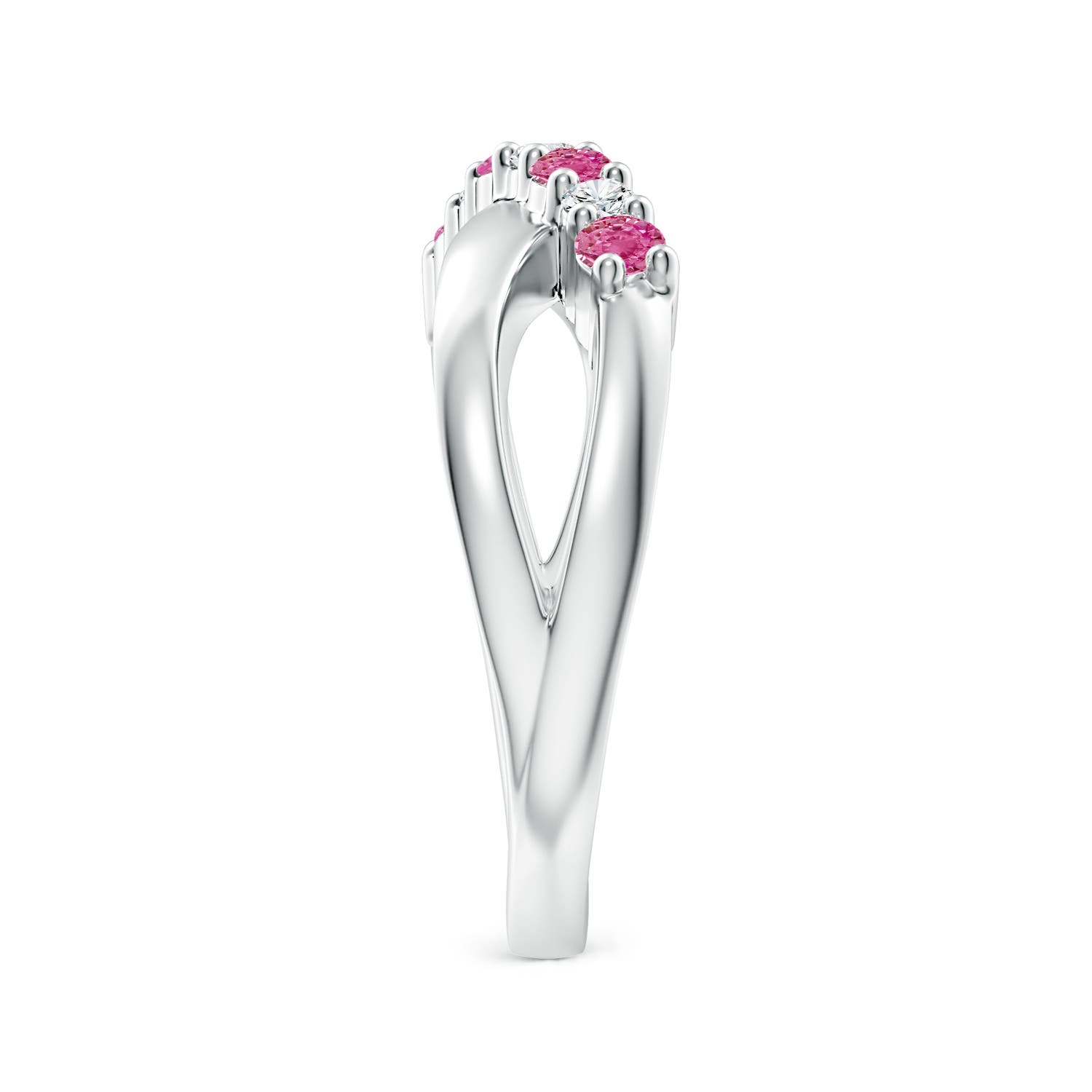 AAA - Pink Sapphire / 0.46 CT / 14 KT White Gold