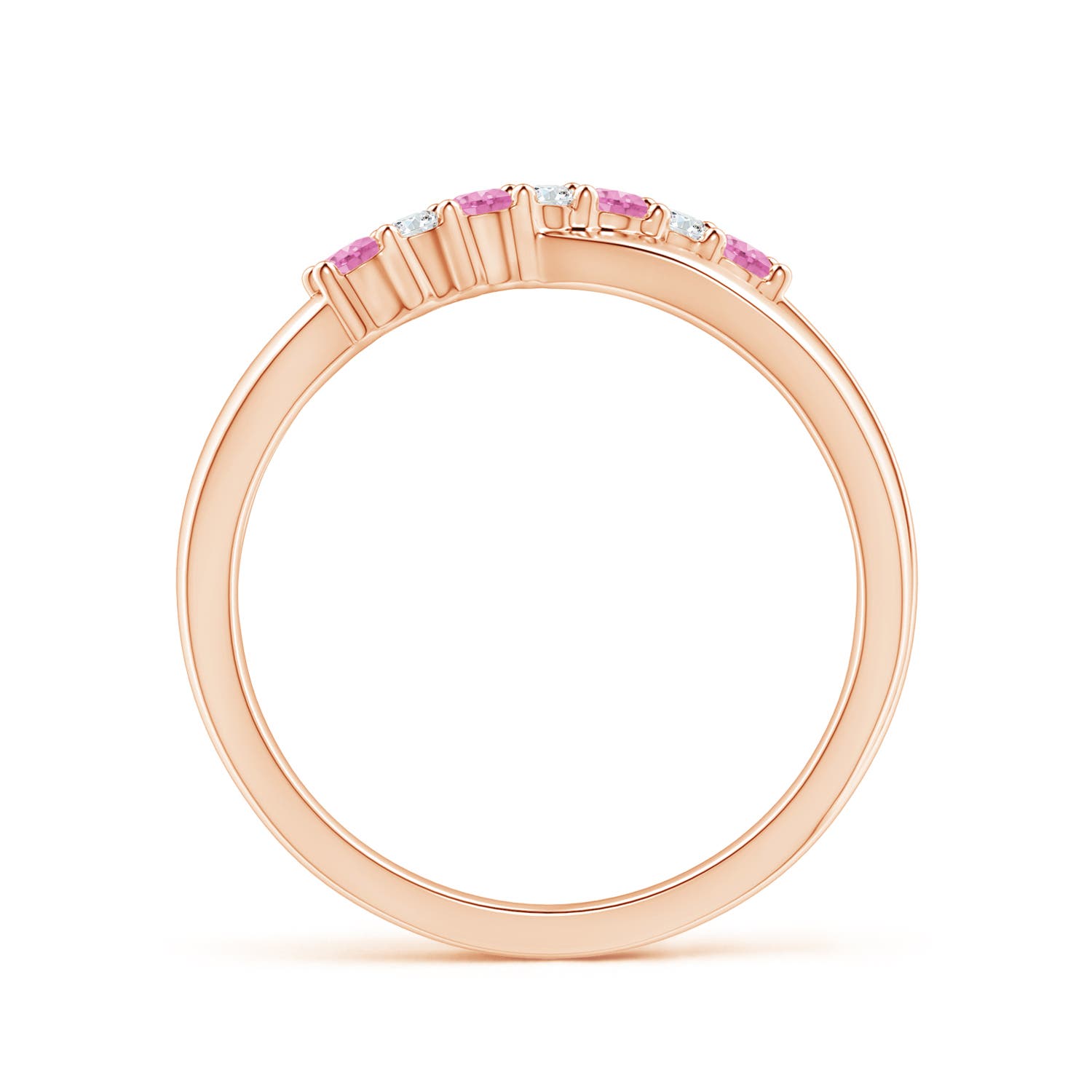 A - Pink Sapphire / 0.22 CT / 14 KT Rose Gold