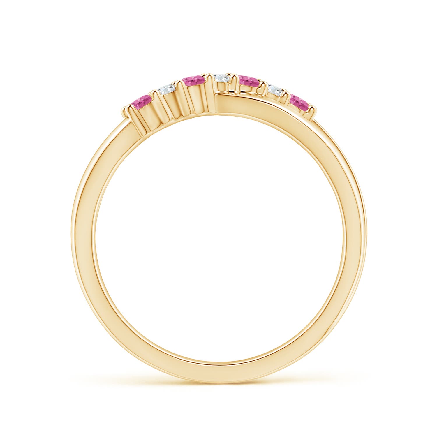 AAA - Pink Sapphire / 0.22 CT / 14 KT Yellow Gold