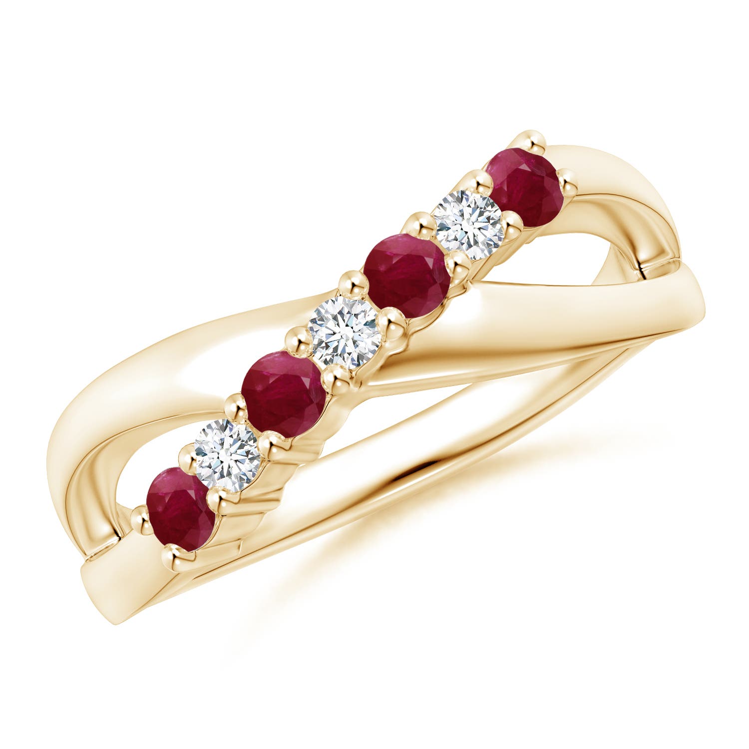 A - Ruby / 0.48 CT / 14 KT Yellow Gold