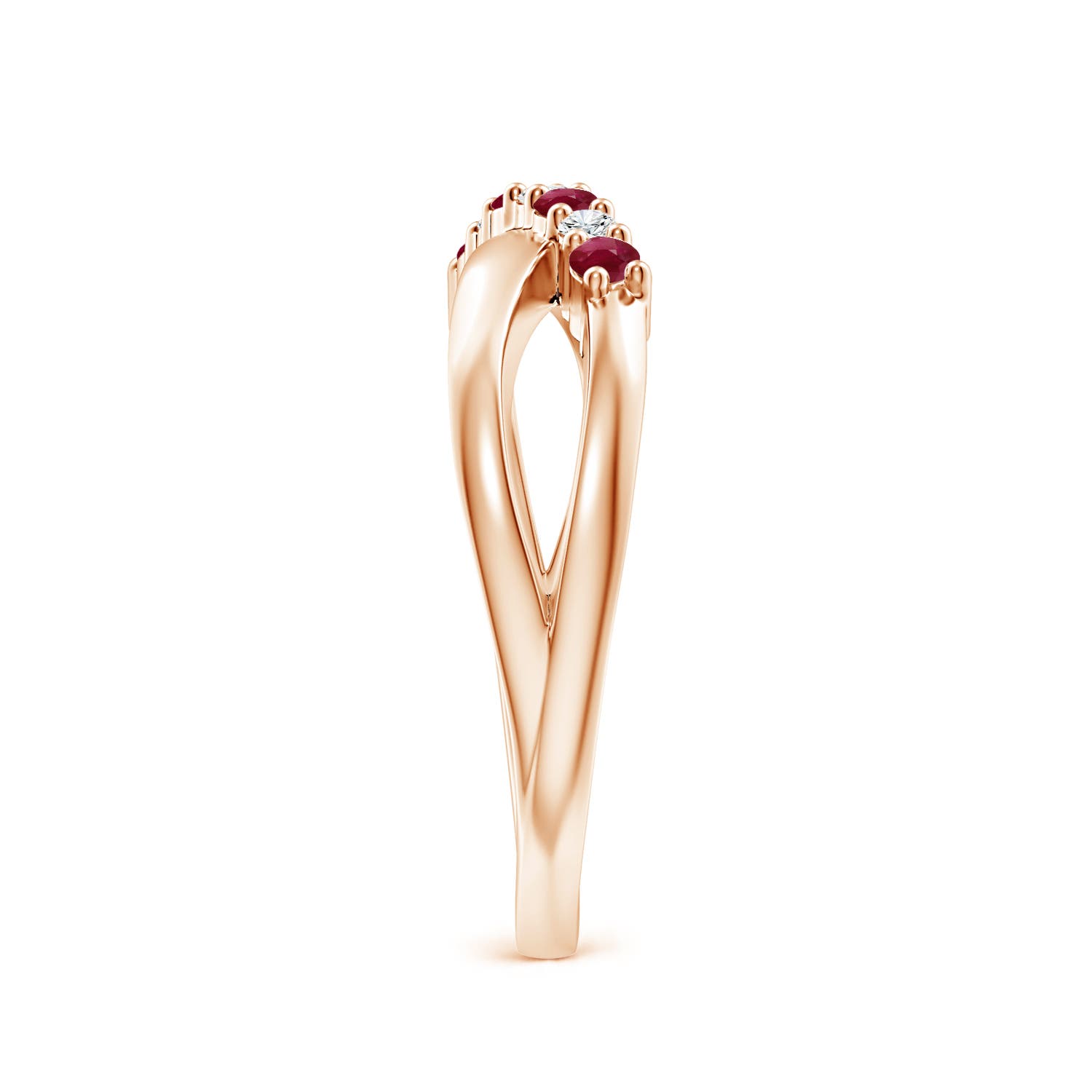 A - Ruby / 0.26 CT / 14 KT Rose Gold