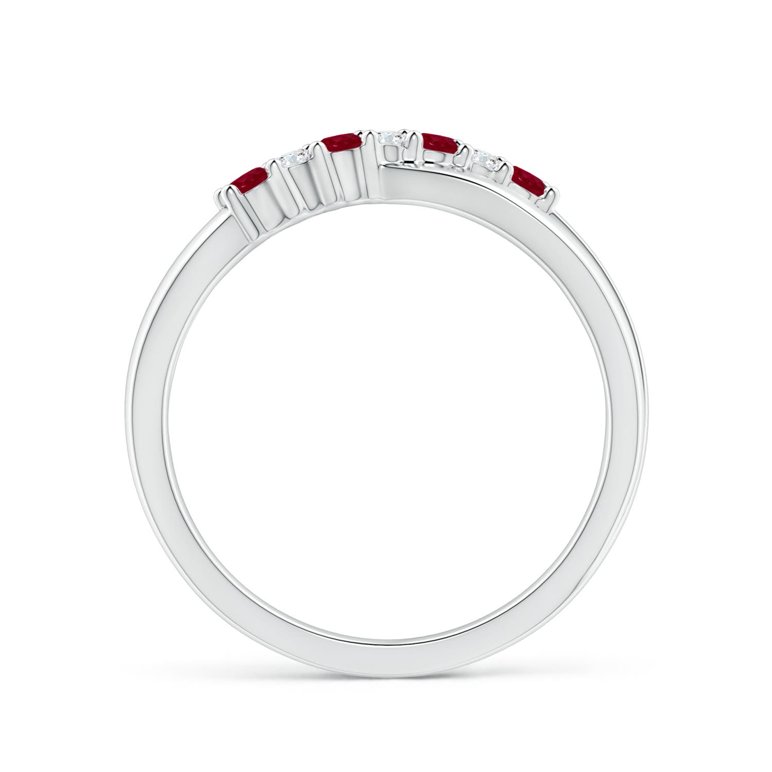 AA - Ruby / 0.26 CT / 14 KT White Gold