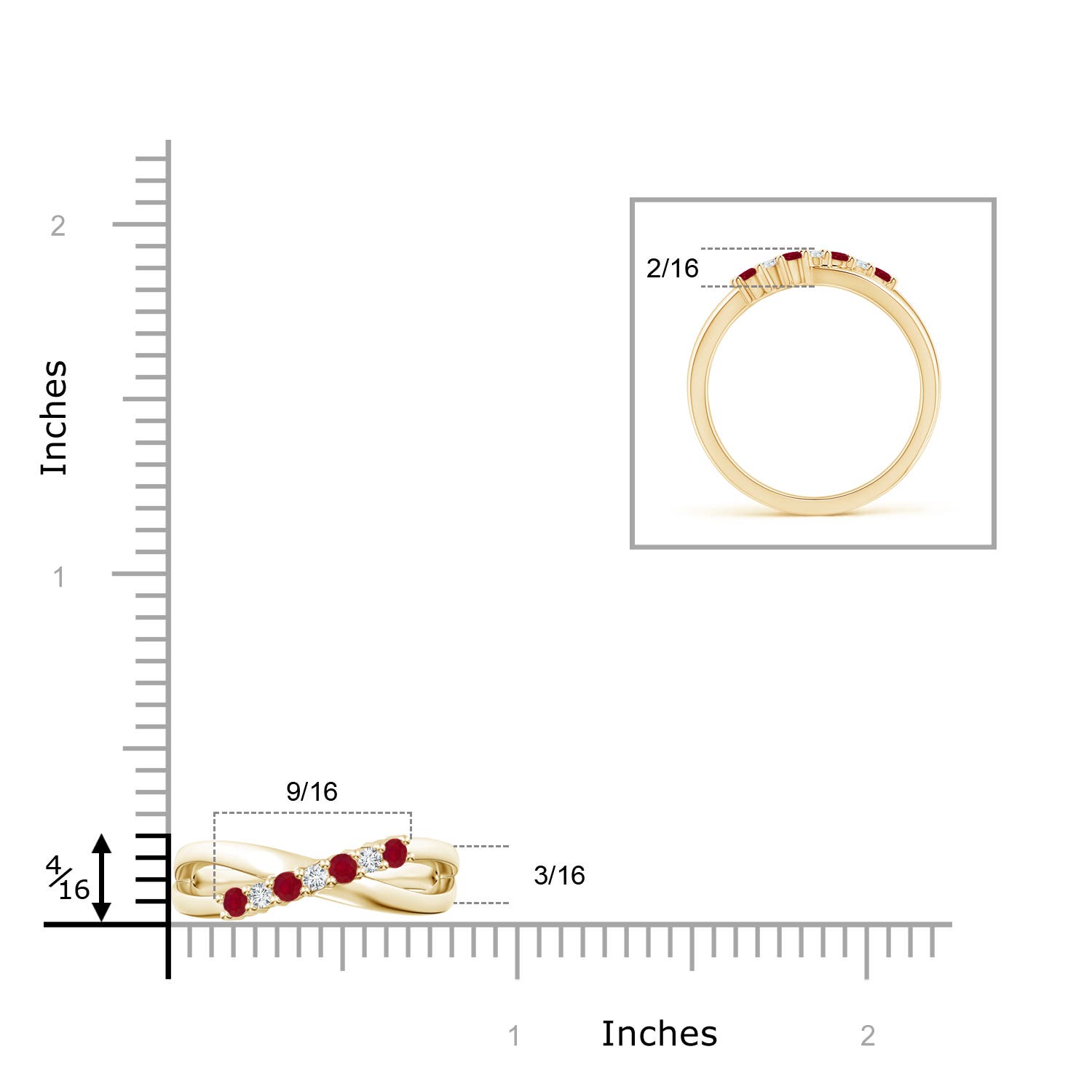 AA - Ruby / 0.26 CT / 14 KT Yellow Gold