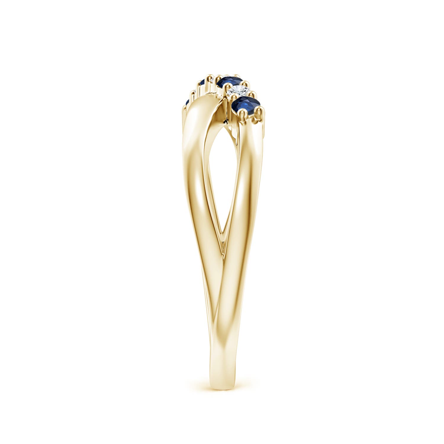 AA - Blue Sapphire / 0.26 CT / 14 KT Yellow Gold