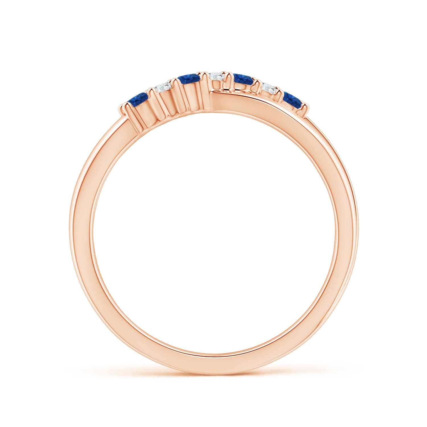 AAA - Blue Sapphire / 0.26 CT / 14 KT Rose Gold