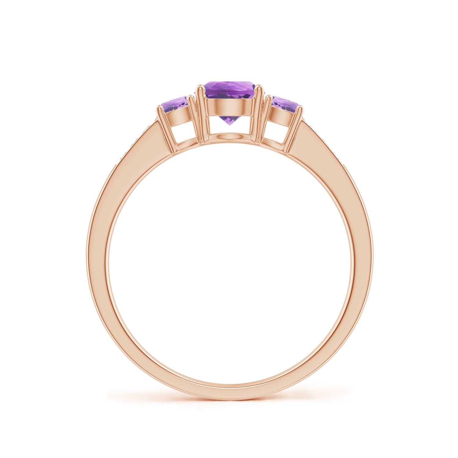 A - Amethyst / 0.7 CT / 14 KT Rose Gold