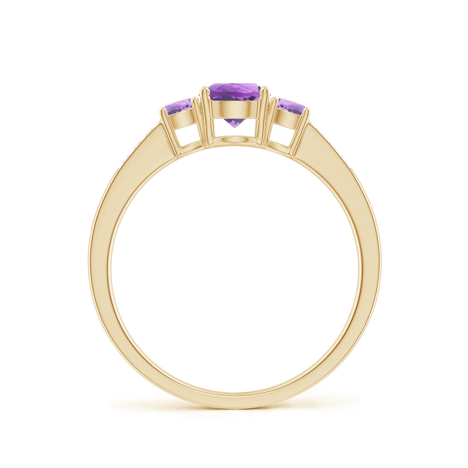 A - Amethyst / 0.7 CT / 14 KT Yellow Gold