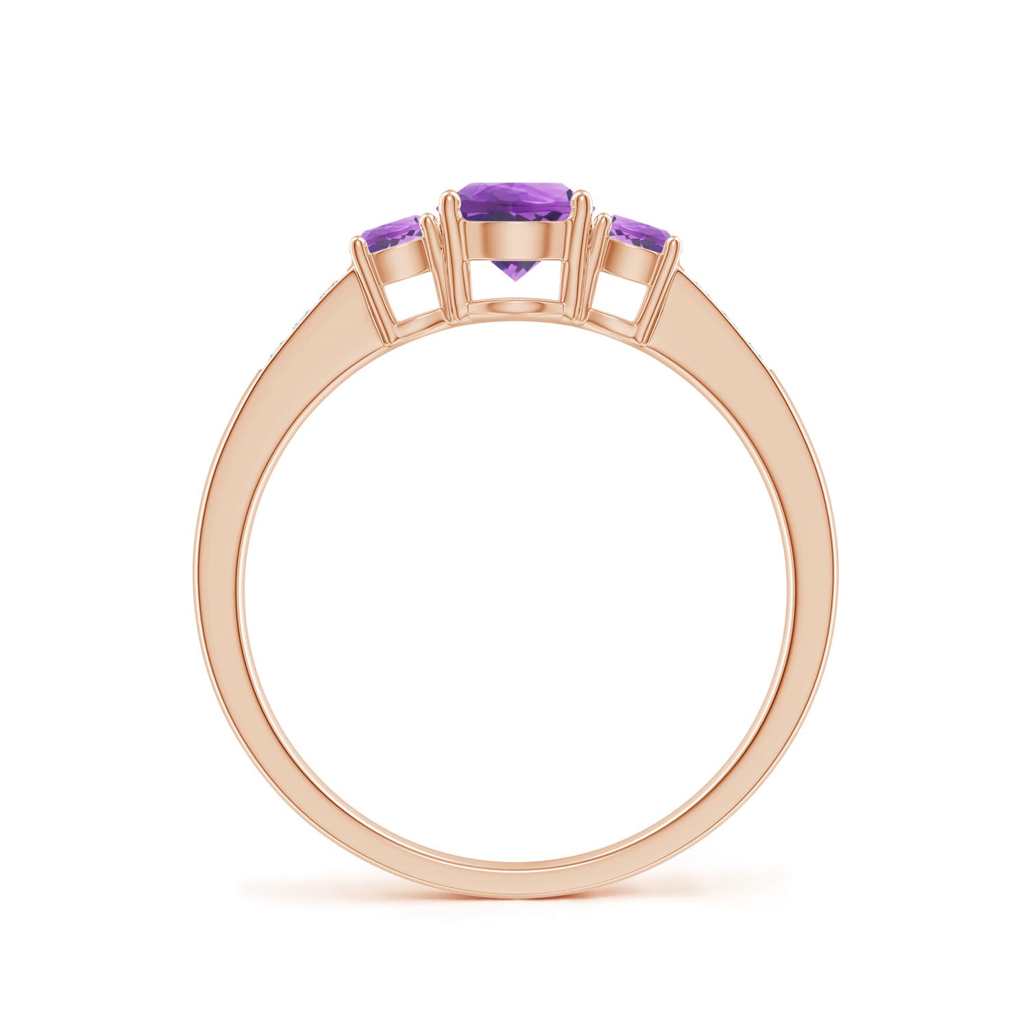 AA - Amethyst / 0.7 CT / 14 KT Rose Gold