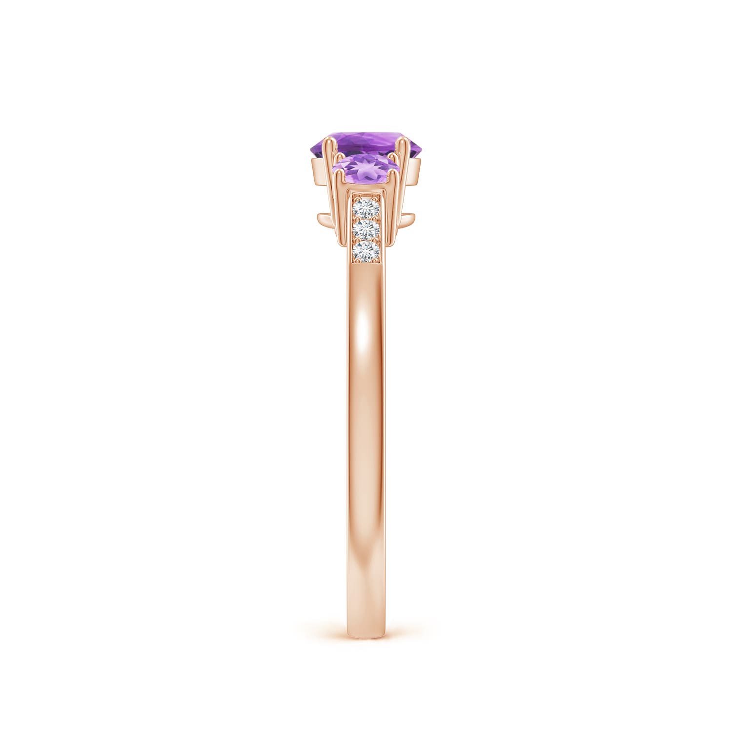 AA - Amethyst / 0.7 CT / 14 KT Rose Gold