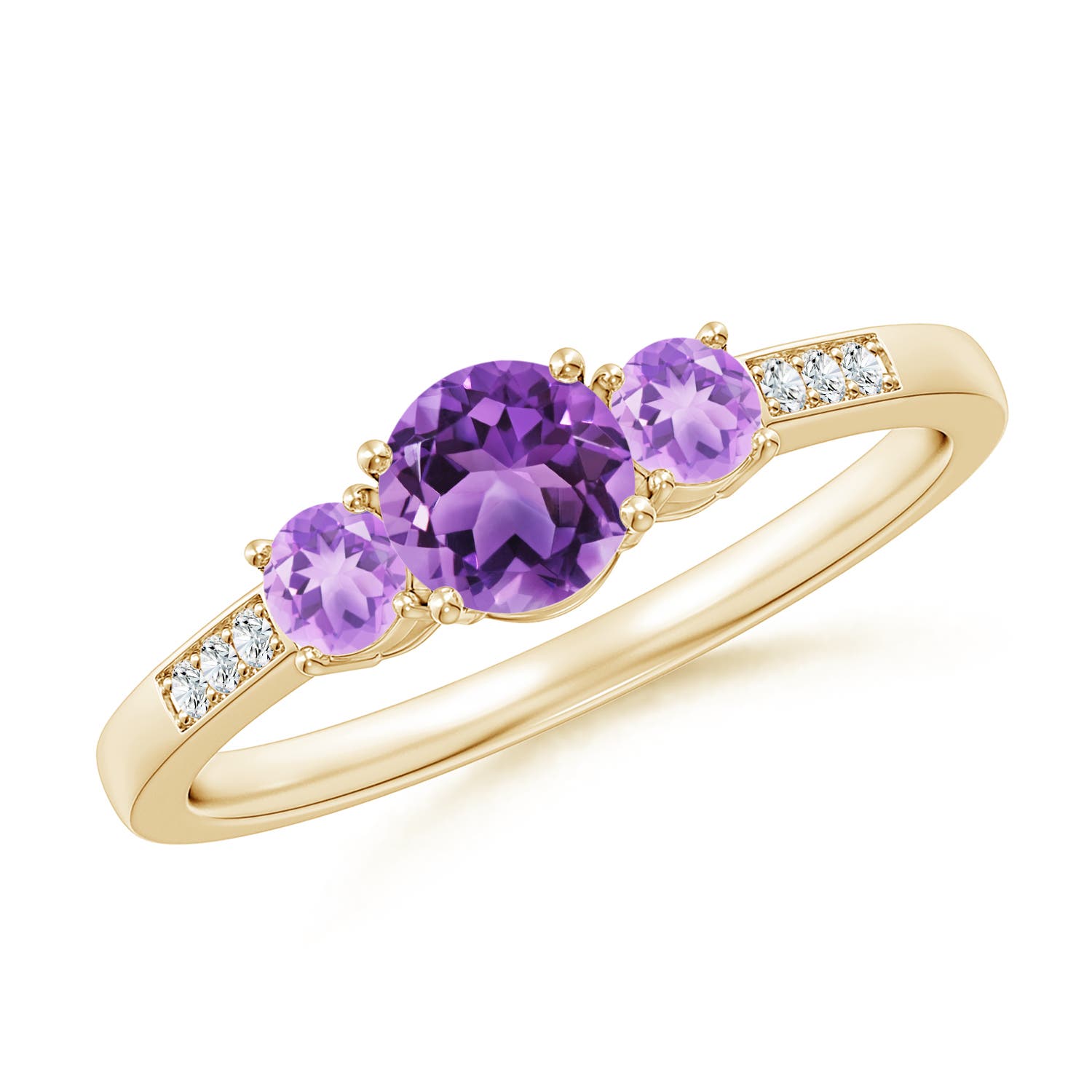 AA - Amethyst / 0.7 CT / 14 KT Yellow Gold