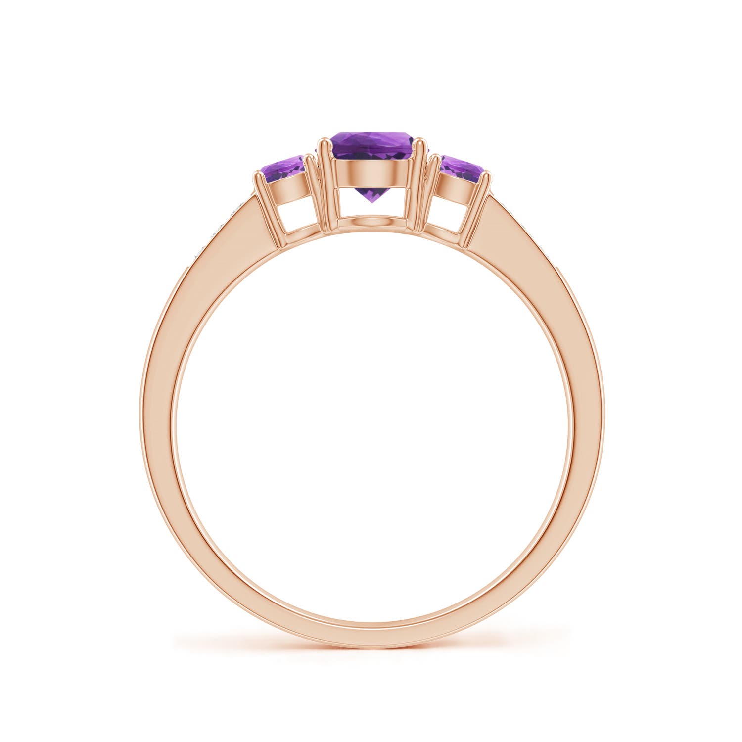 AAA - Amethyst / 0.7 CT / 14 KT Rose Gold