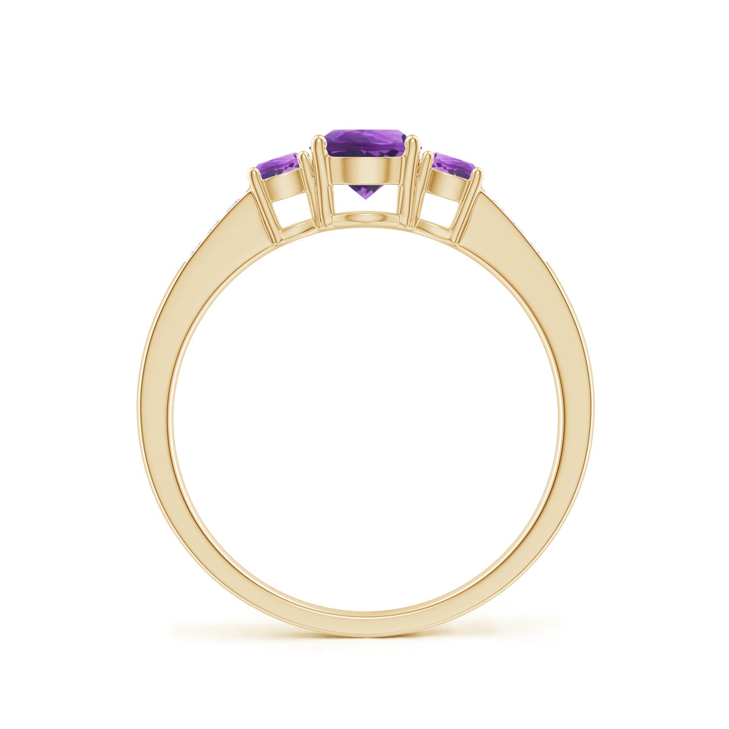 AAA - Amethyst / 0.7 CT / 14 KT Yellow Gold