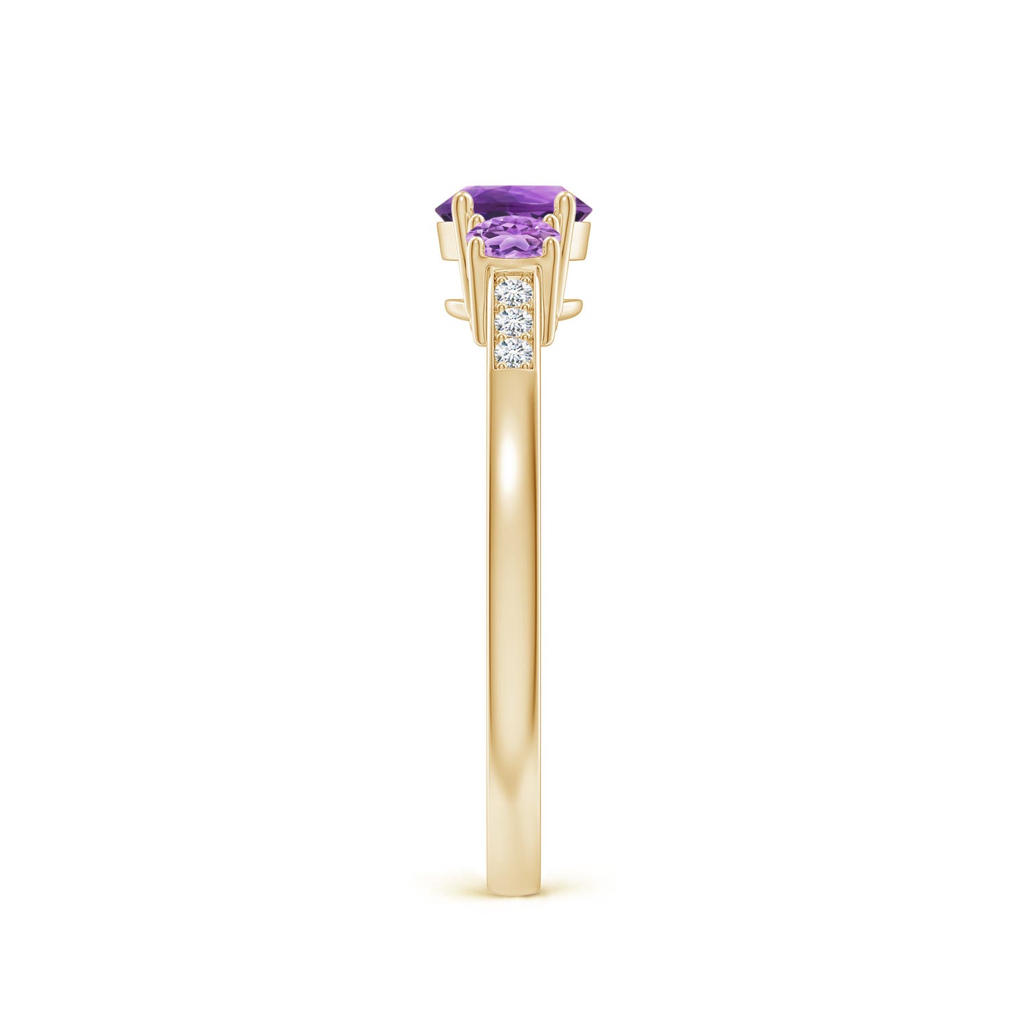 AAA - Amethyst / 0.7 CT / 14 KT Yellow Gold