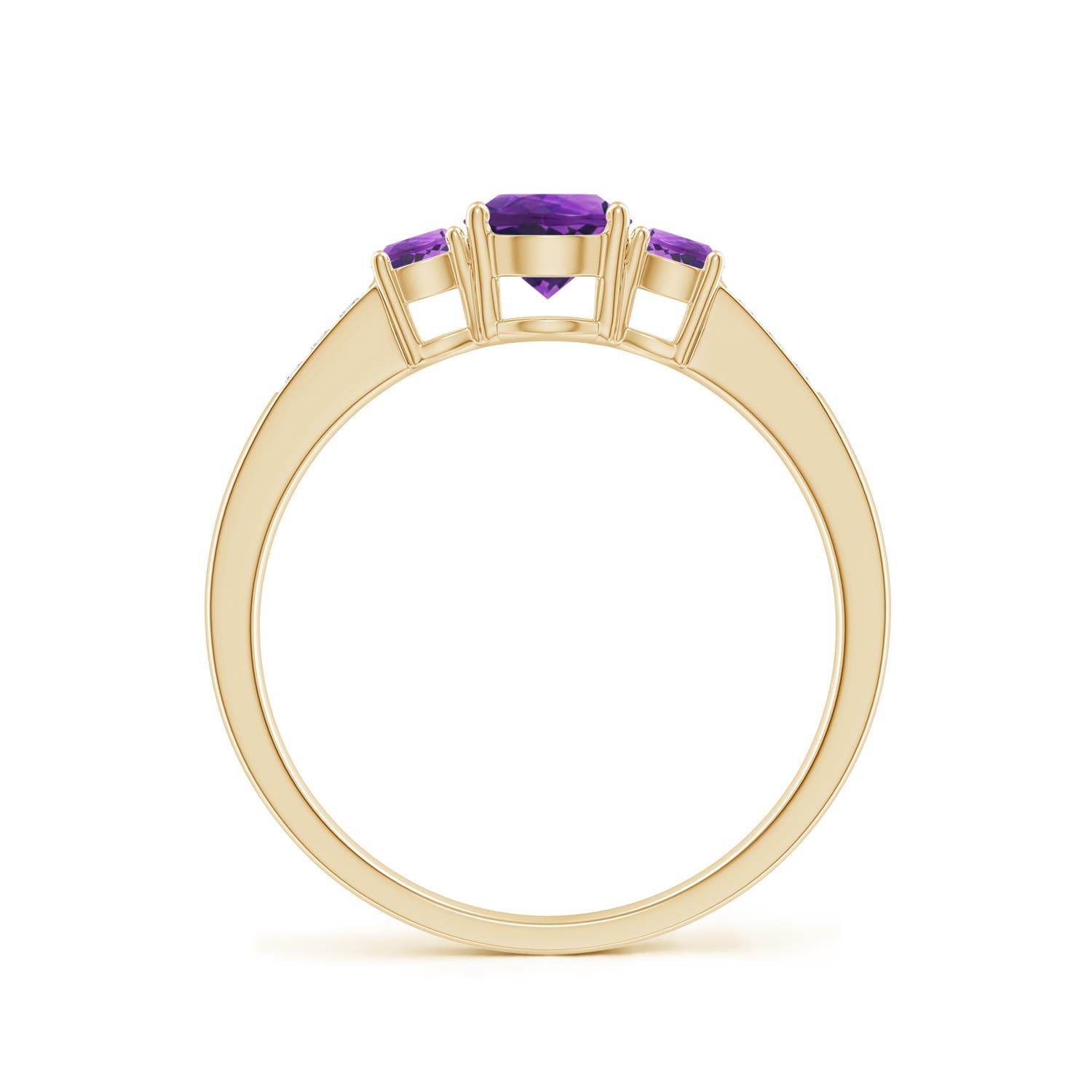 AAAA - Amethyst / 0.7 CT / 14 KT Yellow Gold