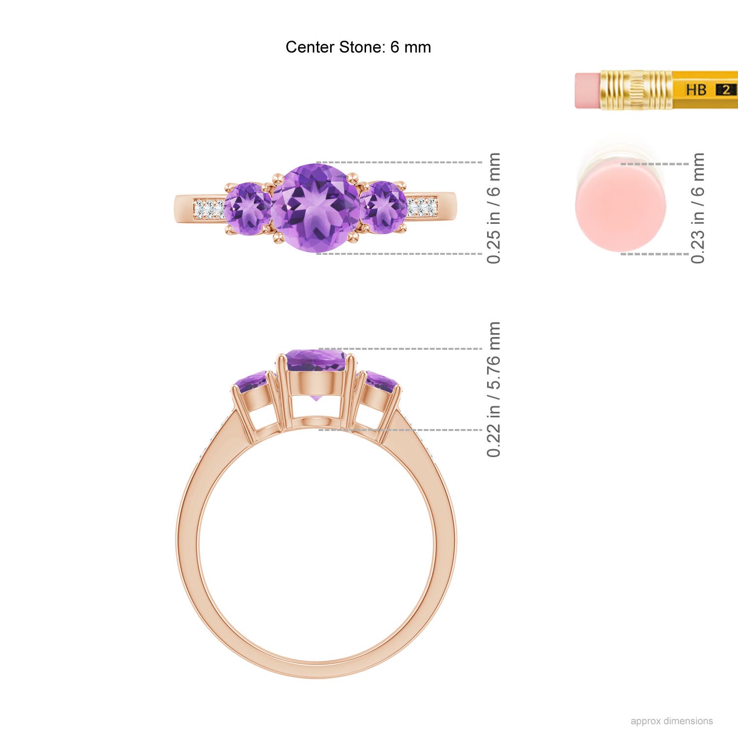 A - Amethyst / 1.18 CT / 14 KT Rose Gold