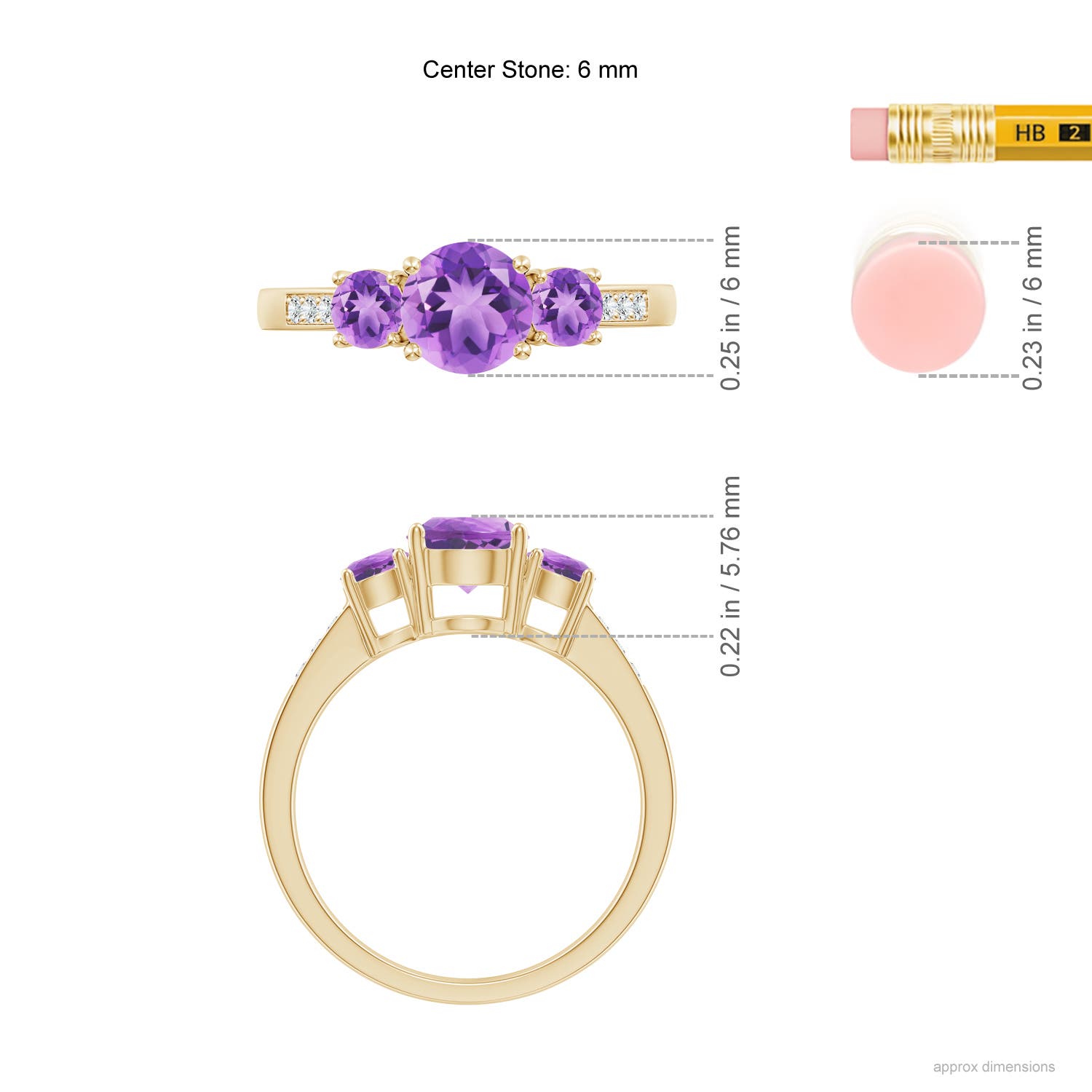 A - Amethyst / 1.18 CT / 14 KT Yellow Gold