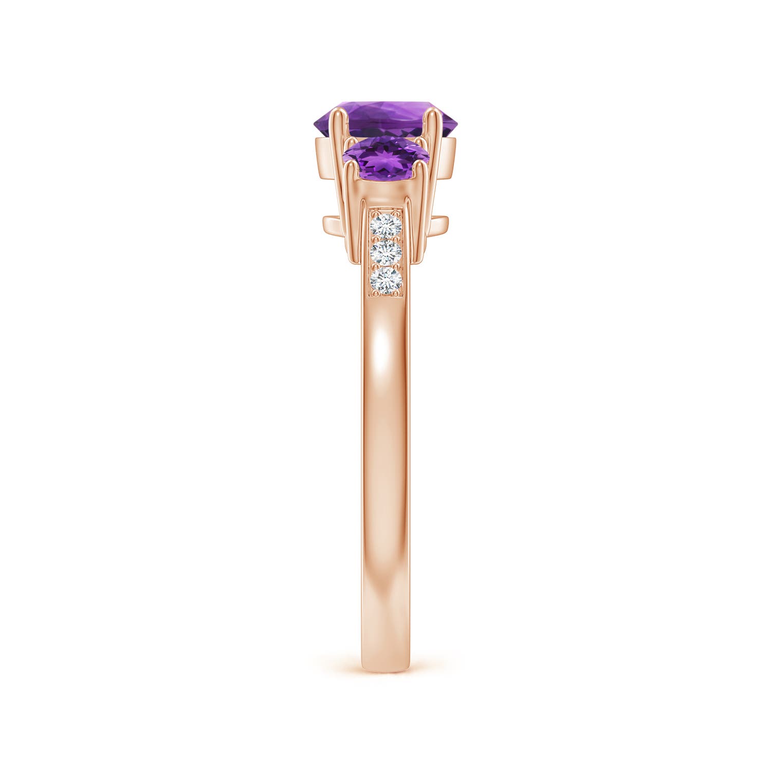 AAA - Amethyst / 1.18 CT / 14 KT Rose Gold