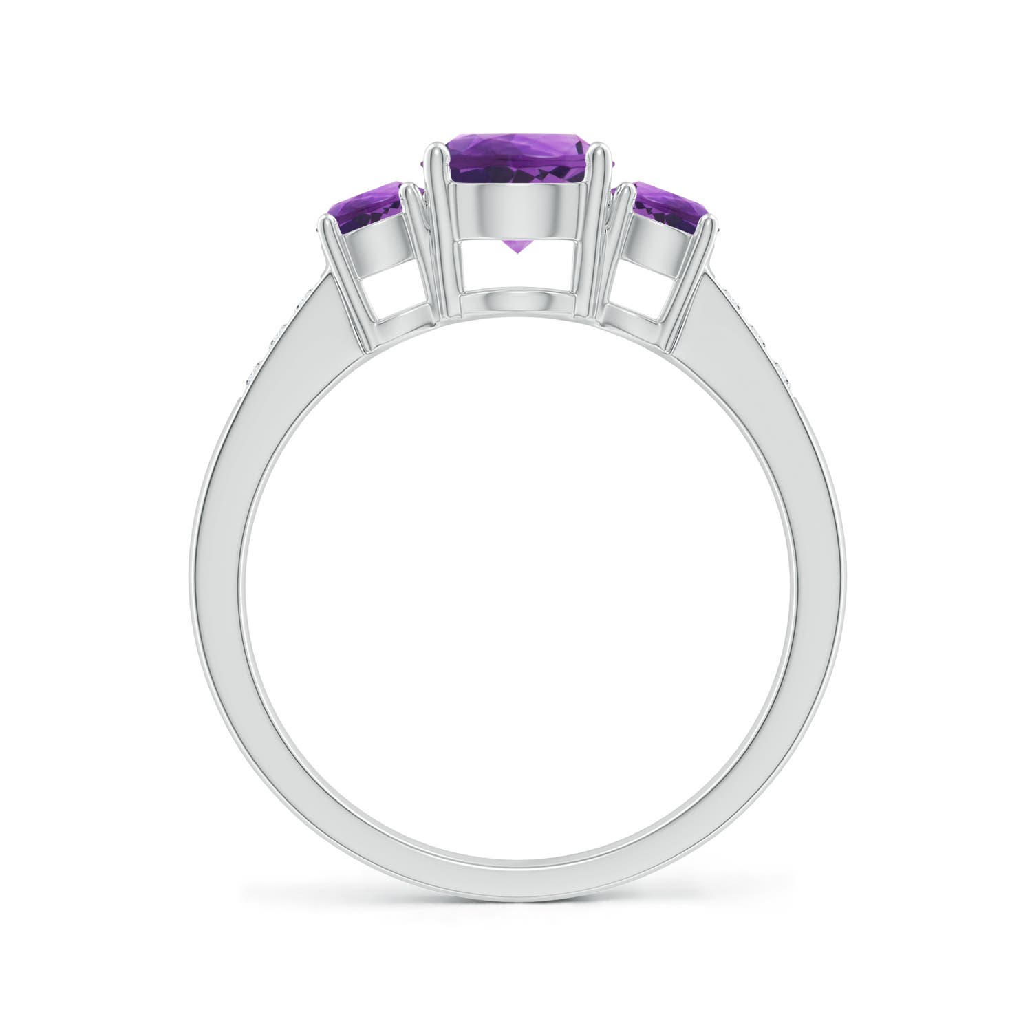 AAA - Amethyst / 1.18 CT / 14 KT White Gold