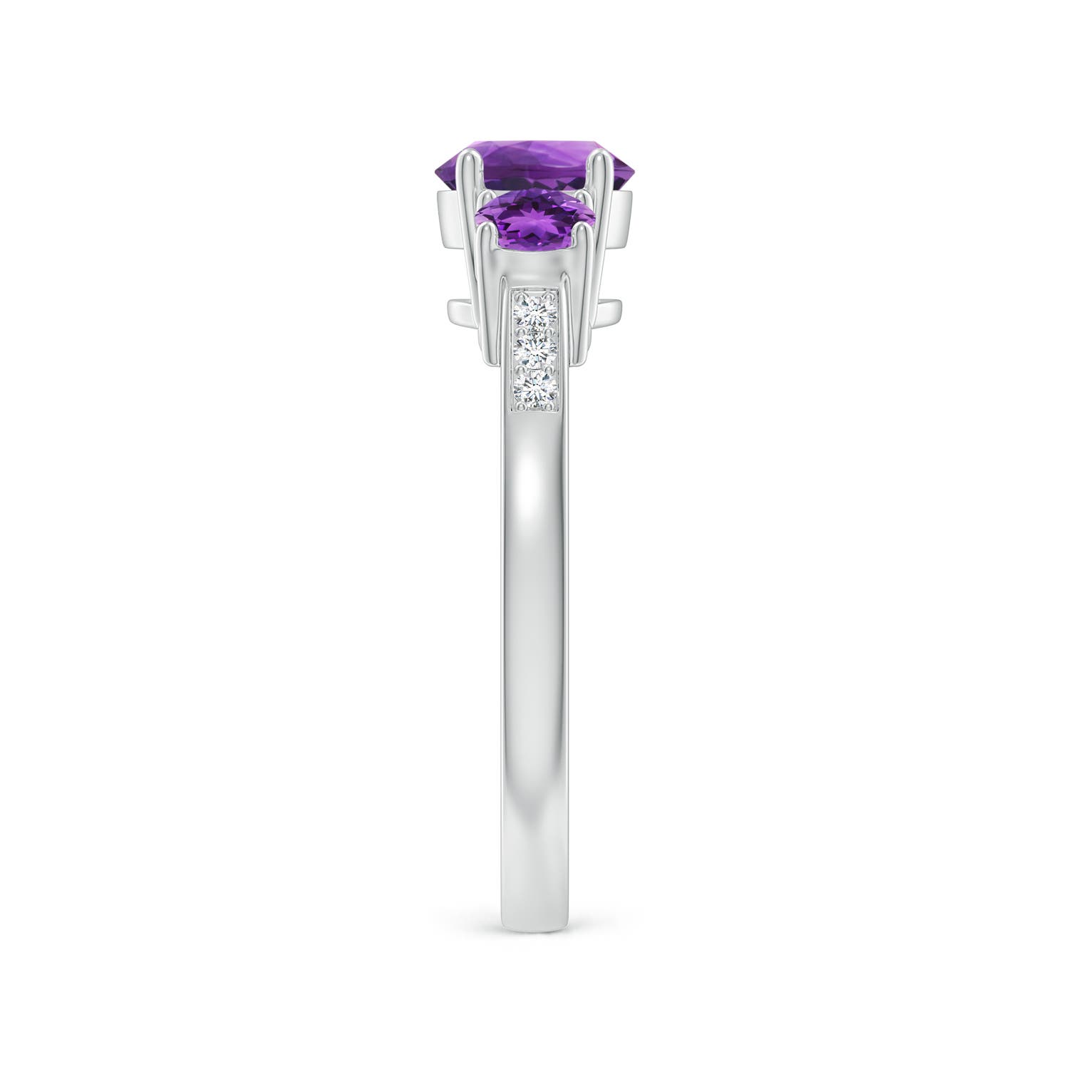 AAA - Amethyst / 1.18 CT / 14 KT White Gold