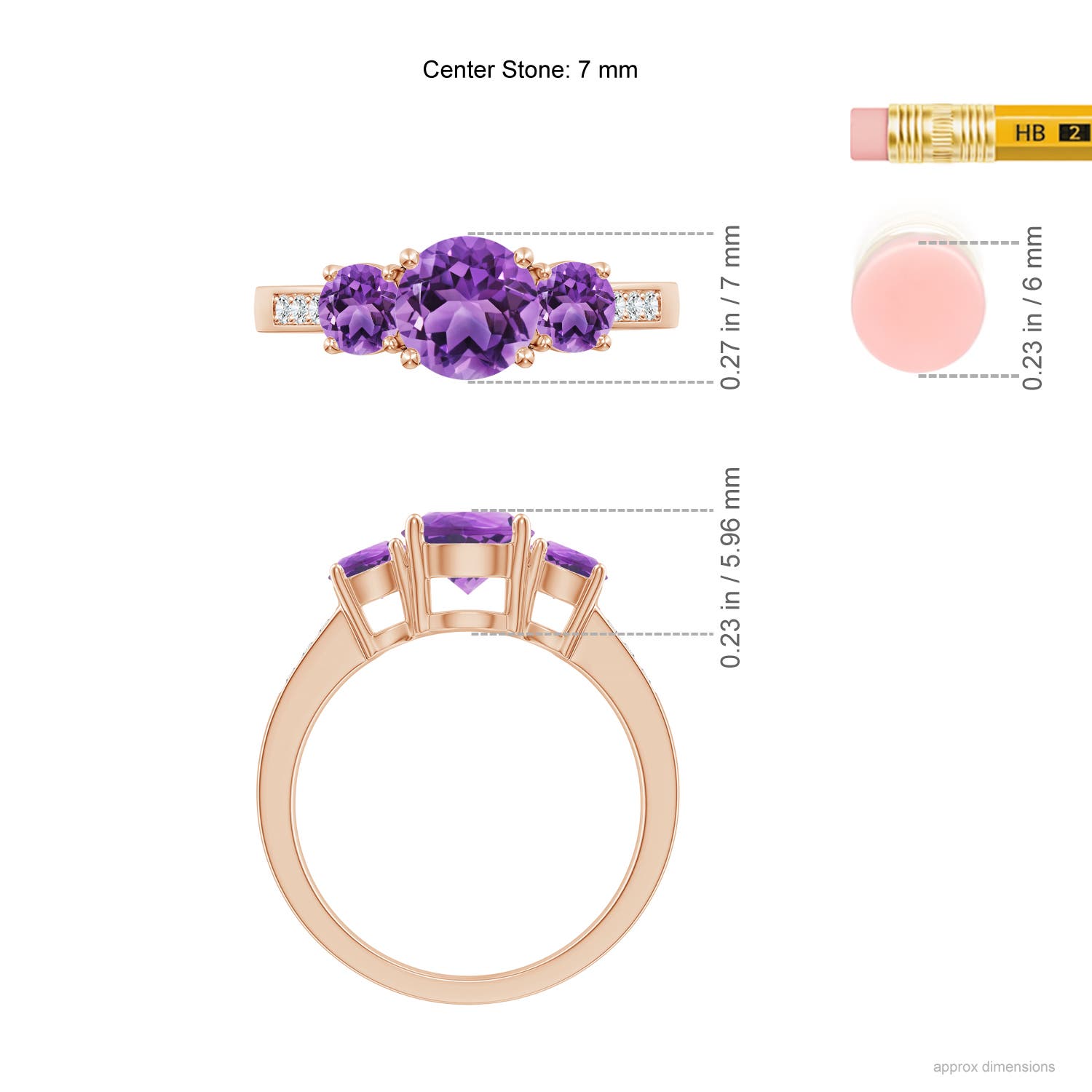 AA - Amethyst / 1.72 CT / 14 KT Rose Gold