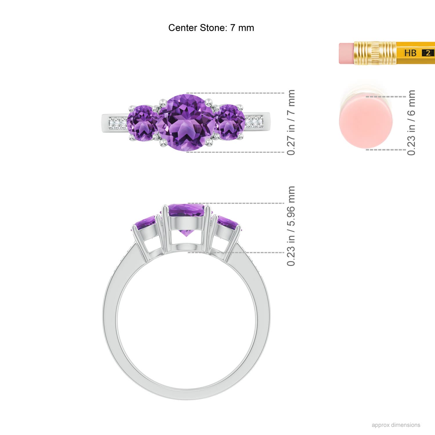 AA - Amethyst / 1.72 CT / 14 KT White Gold