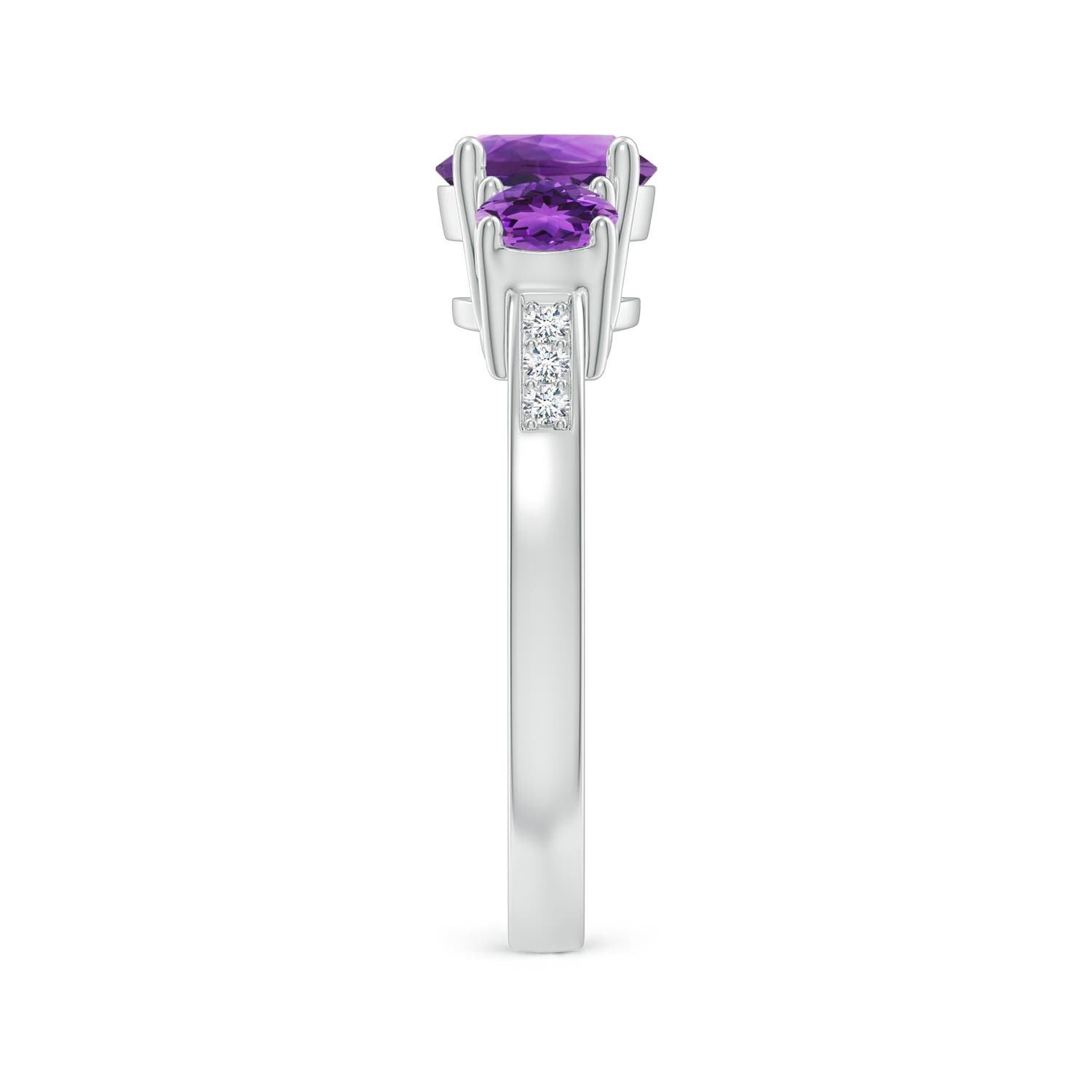 AAA - Amethyst / 1.72 CT / 14 KT White Gold