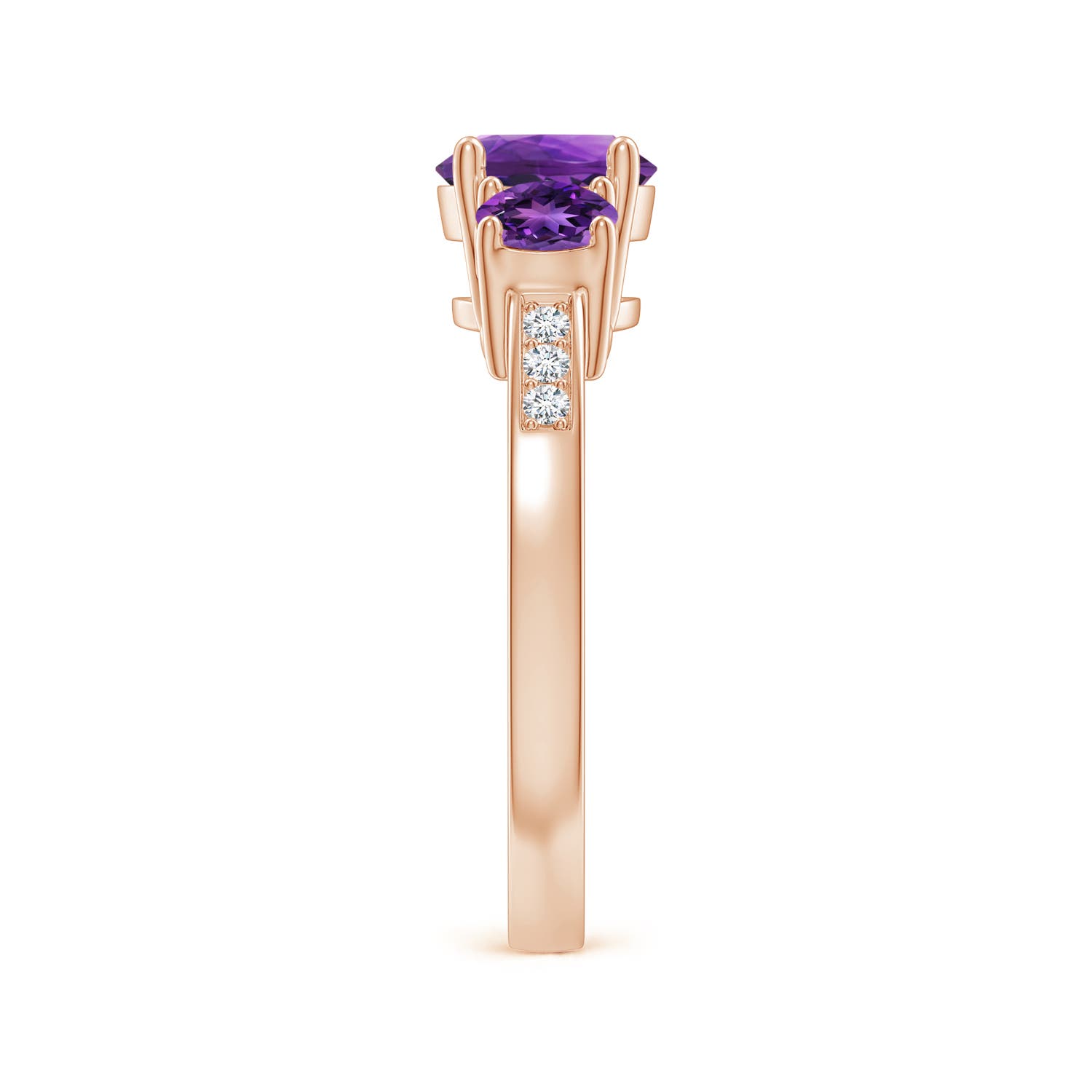 AAAA - Amethyst / 1.72 CT / 14 KT Rose Gold